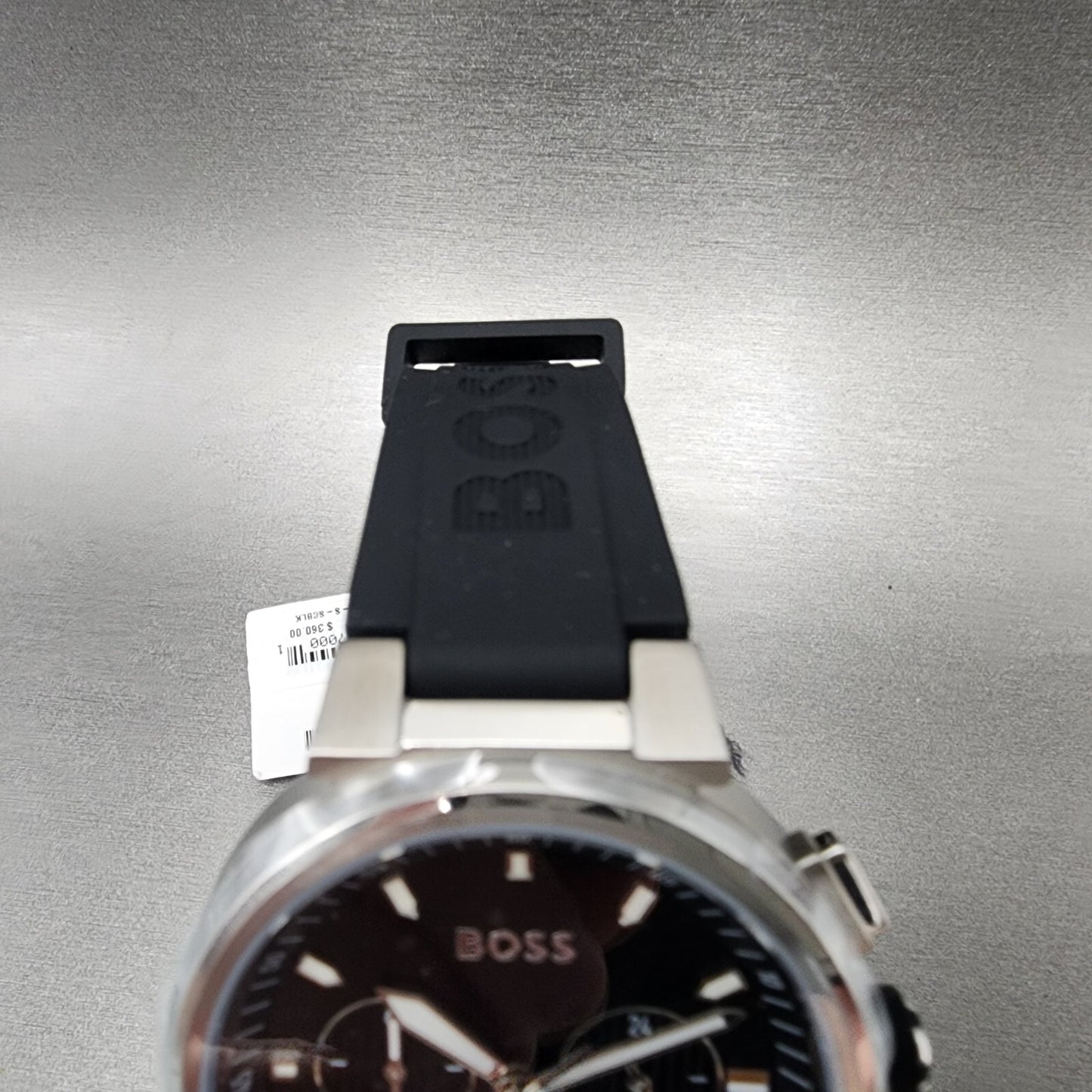 Hugo Boss Chronograph Watch Men 44mm Black Dial Steel Date Round 1513997