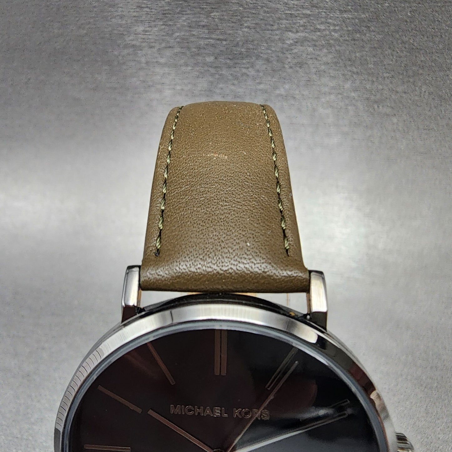 Michael Kors Auden Watch Men 41mm Black Dial Gray Tone MK7147 Round New Battery