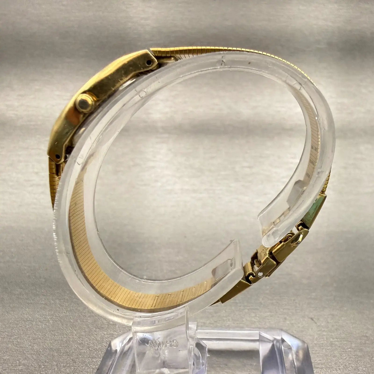 Seiko Watch Women 17mm Gold Dial Gold Tone Oval 2P20-0A89 Vintage New Battery6