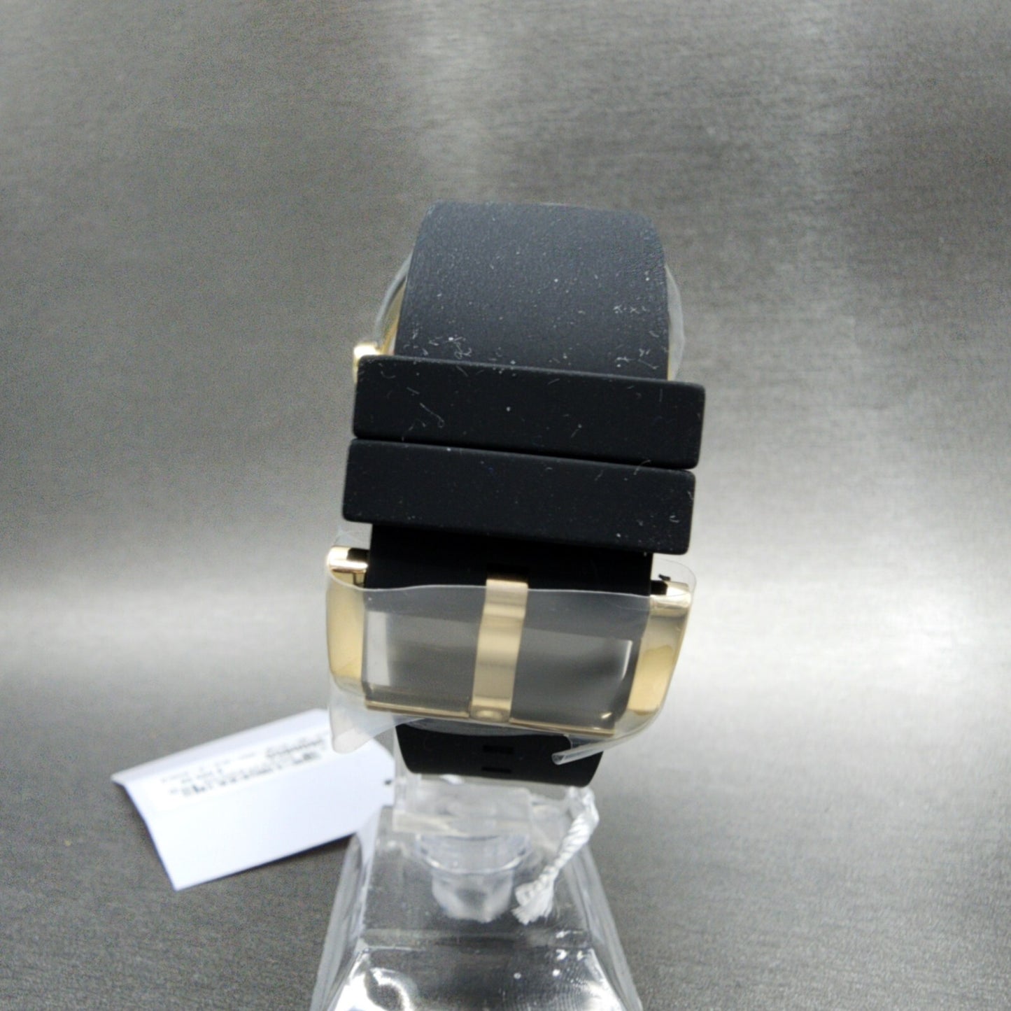 Movado Bold Fusion Watch Men 42mm Black Dial Gold Tone Date Resin Band 3600850