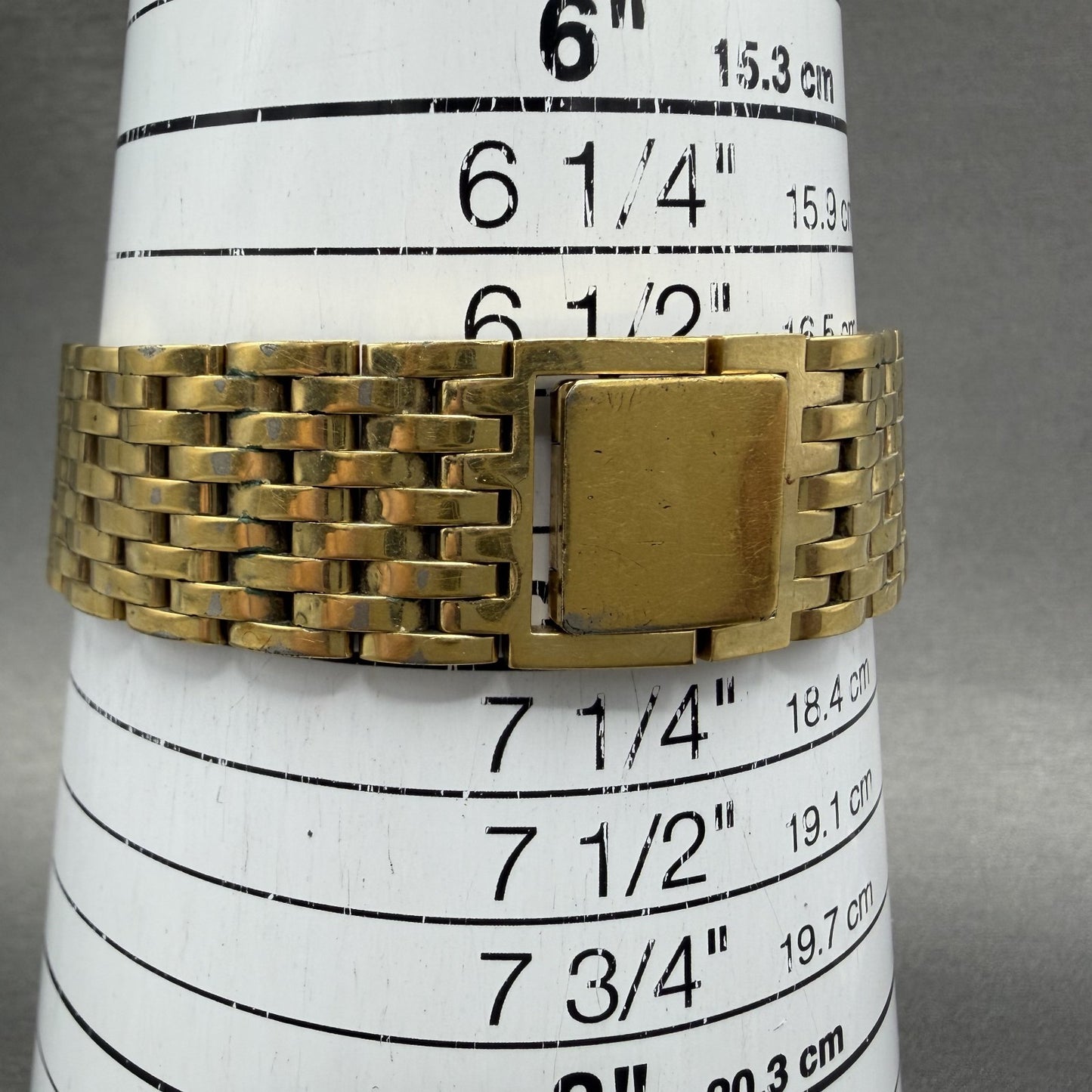 Wittnauer QWR Tank Watch Men 23mm Gold Dial Gold Tone Rectangle New Battery ABC10