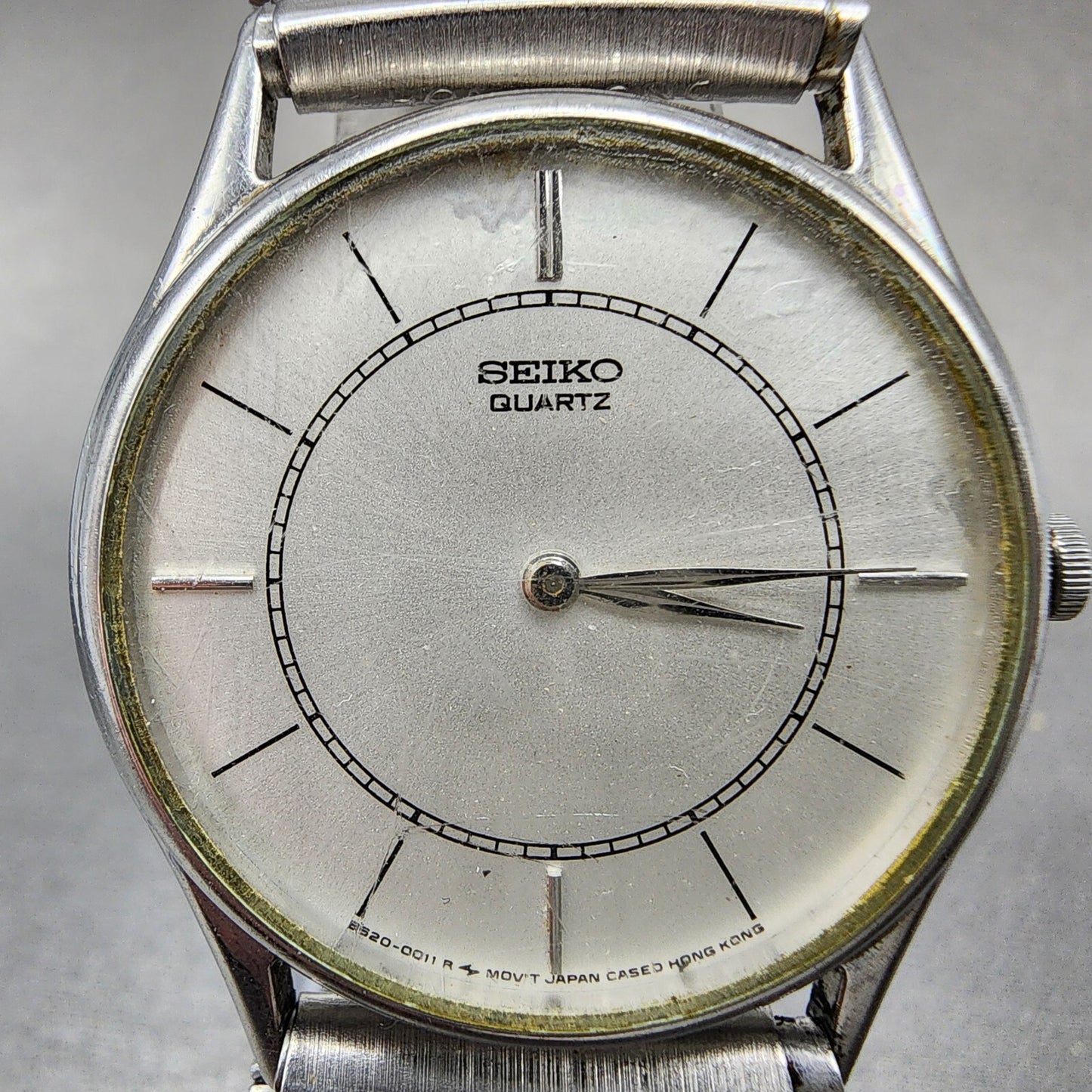 Seiko Watch Men 32mm Silver Dial Silver Tone Round 8620-0019 PARTS