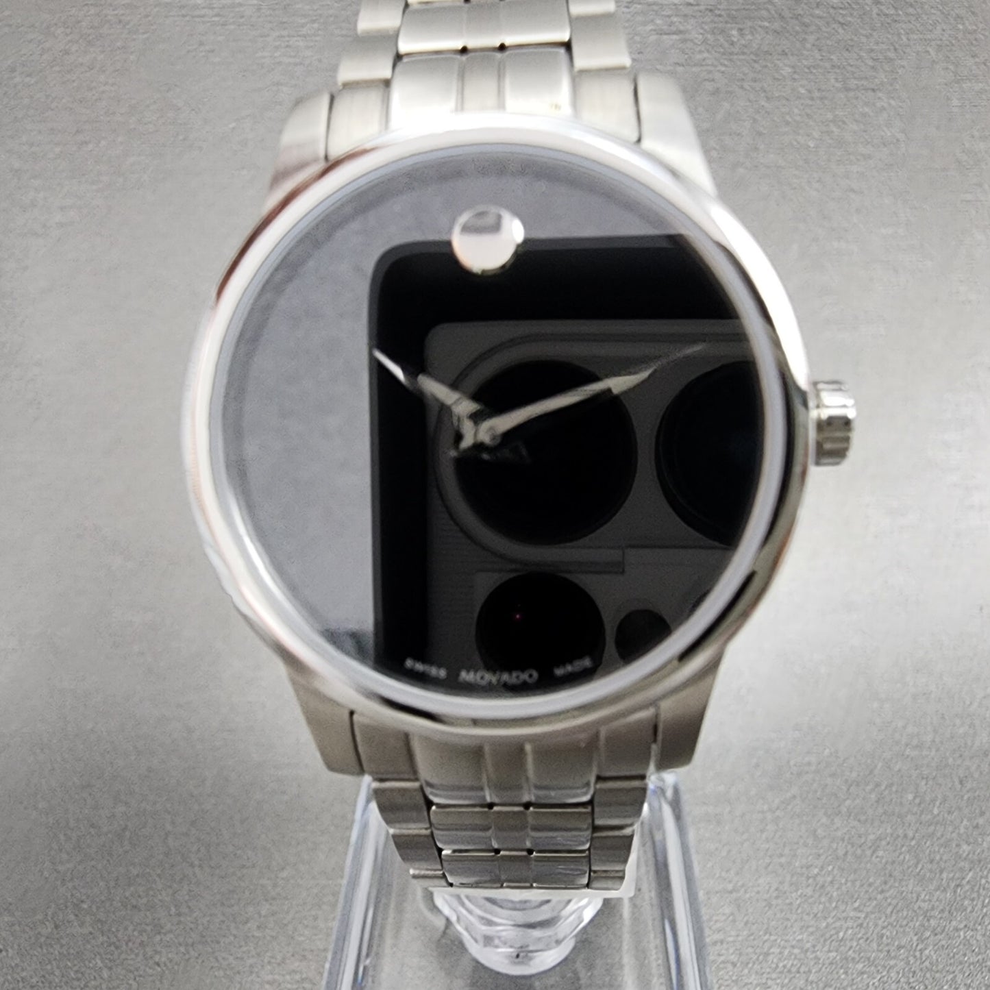 Movado Museum Classic Watch Women 28mm Black Dial Stainless Steel Round 0607537