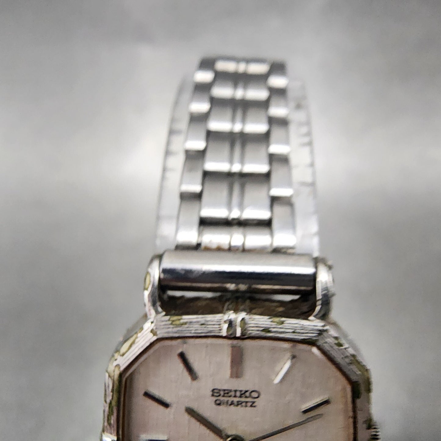 Seiko Watch Women 21mm Silver Dial Silver Tone Rectangle 2320-5920 New Battery