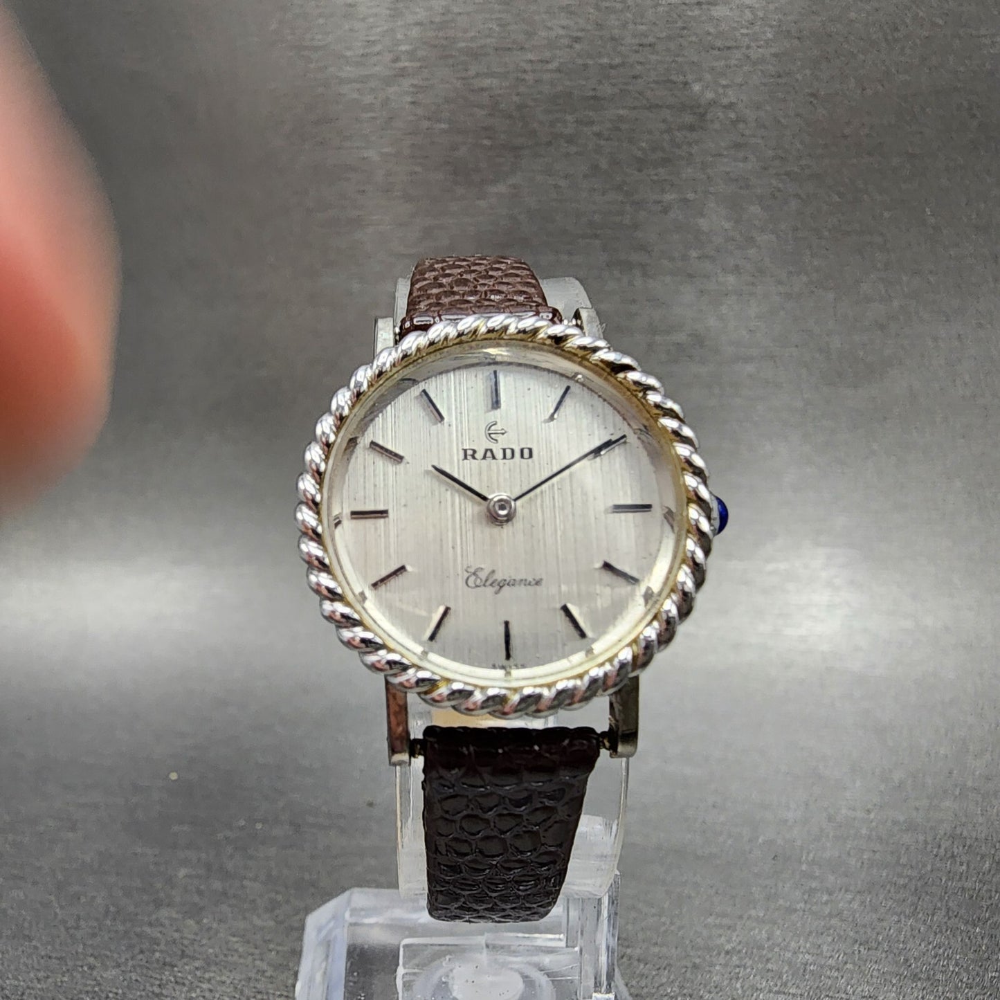 Rado Elegance Watch Women 23mm Silver Dial Steel Manual Wind Runs Vintage