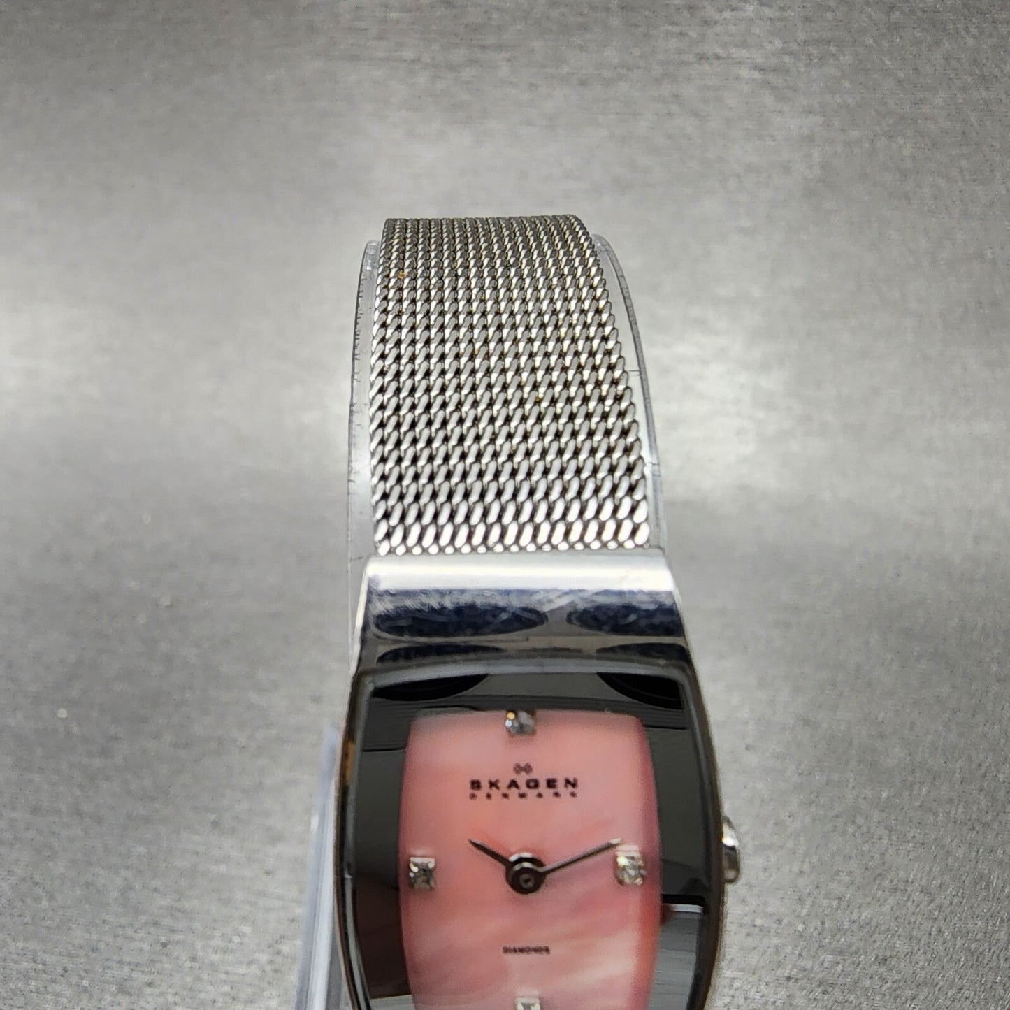 Skagen Watch Women 16mm MOP Dial Silver Tone Rectangle 271SSSPMPD New battery