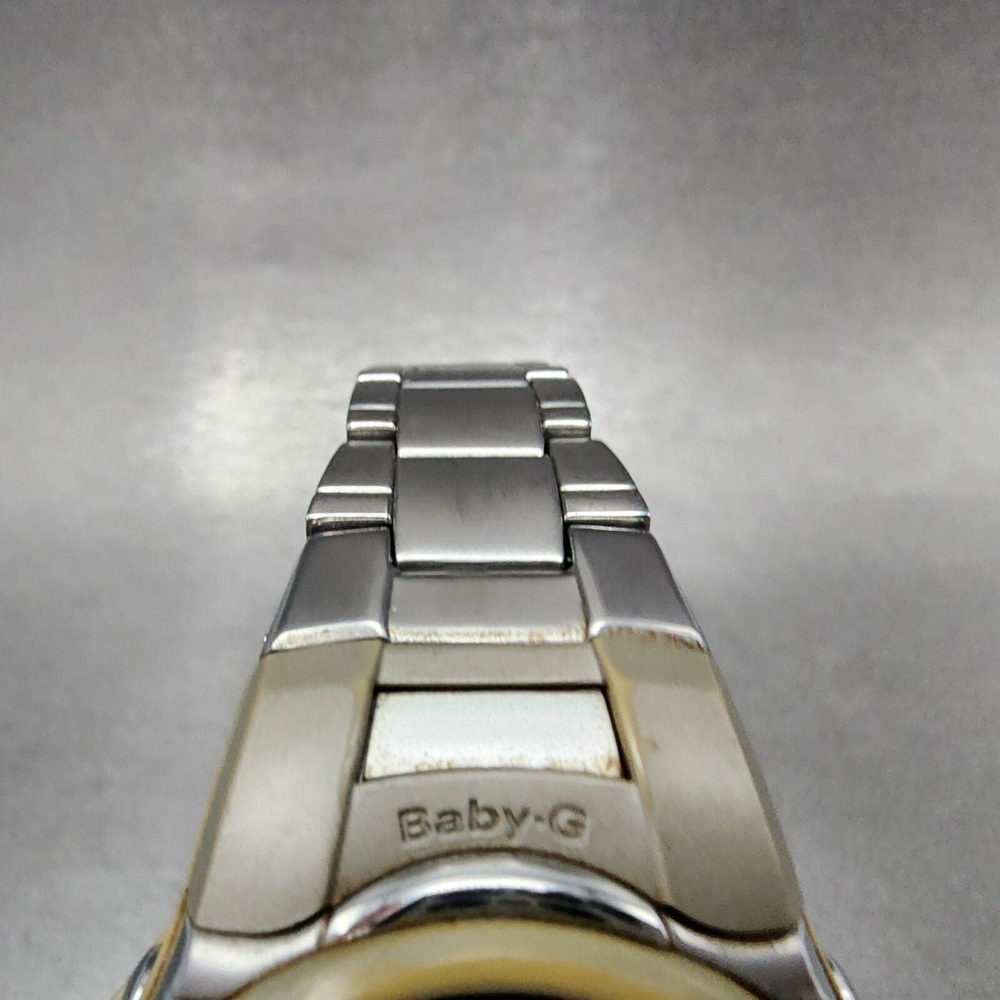 Casio Baby-G MSG-900D Watch Women 42mm Digital Silver Tone Alarm Chrono Solar