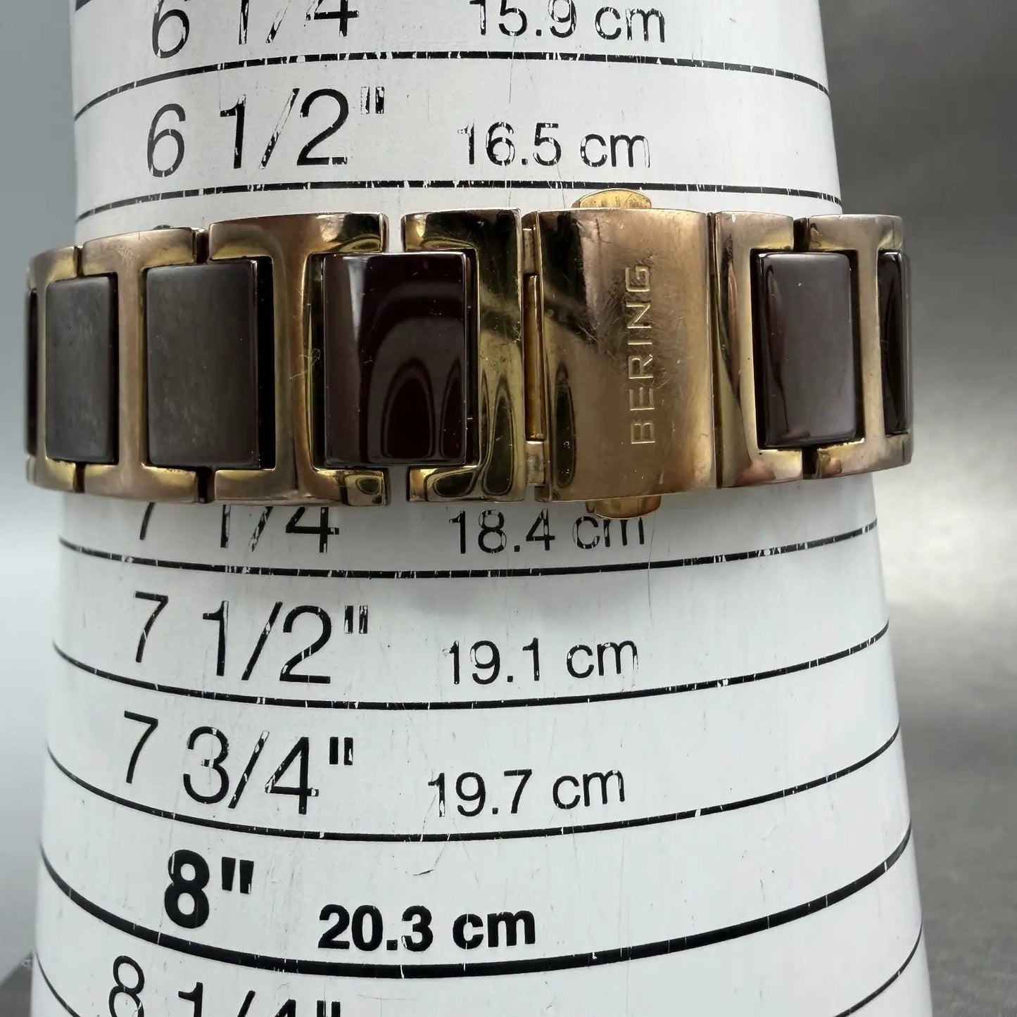 Bering Ceramic Watch Women 29mm MOP dial Rose Gold Tone Round 10729-765 New Batt10