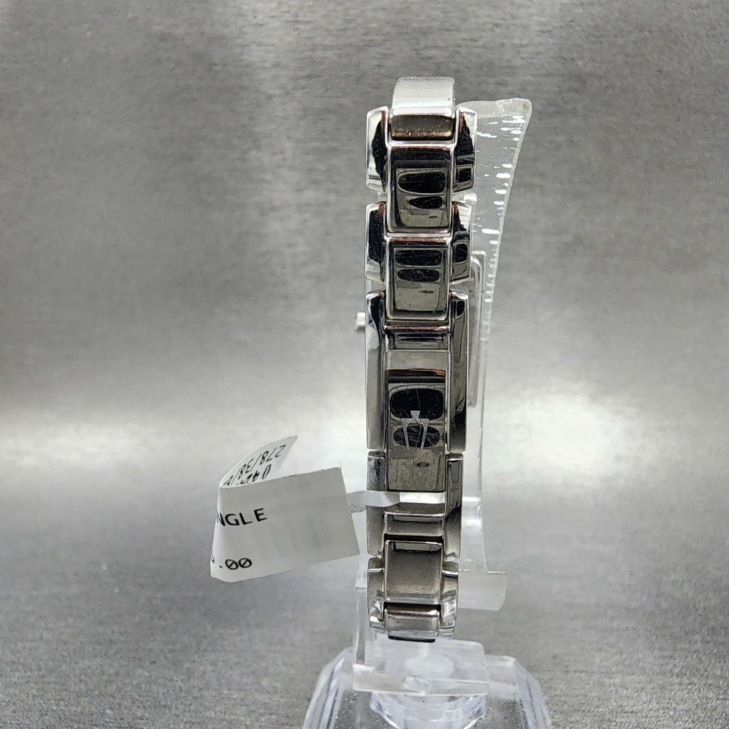Bulova Tank Watch Women 18mm Black MOP Dial Steel Rectangle 96P209 New Battery