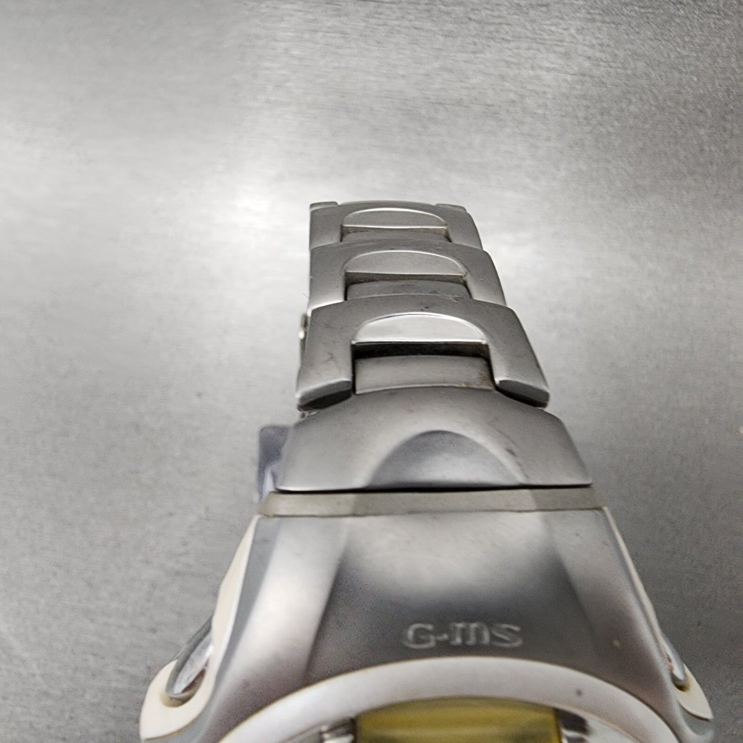 Casio Baby G Watch Women 42mm Digital Silver Tone Alarm Chrono MSG-140LV New Bat