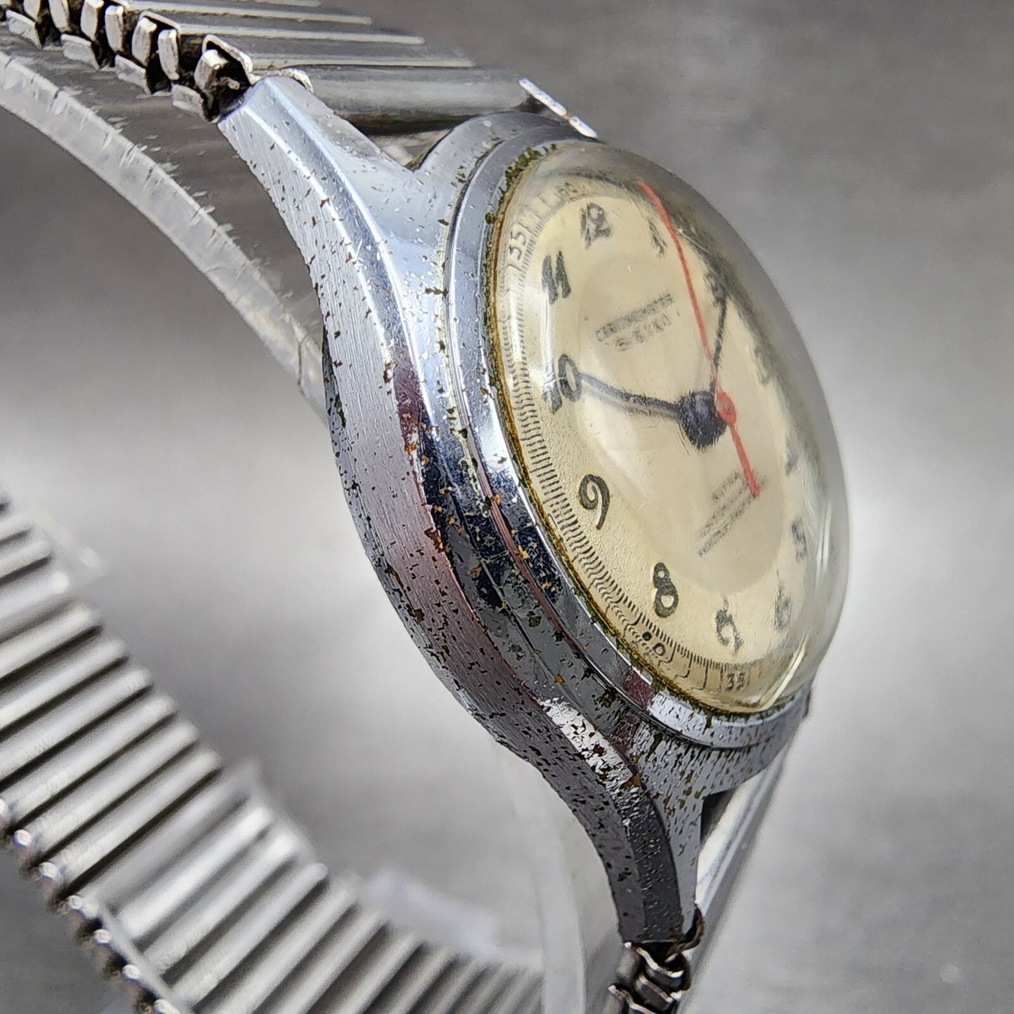 VTG Seiko Super Chronometer Watch Unisex 28mm Cream Dial Silver Tone Manual Wind