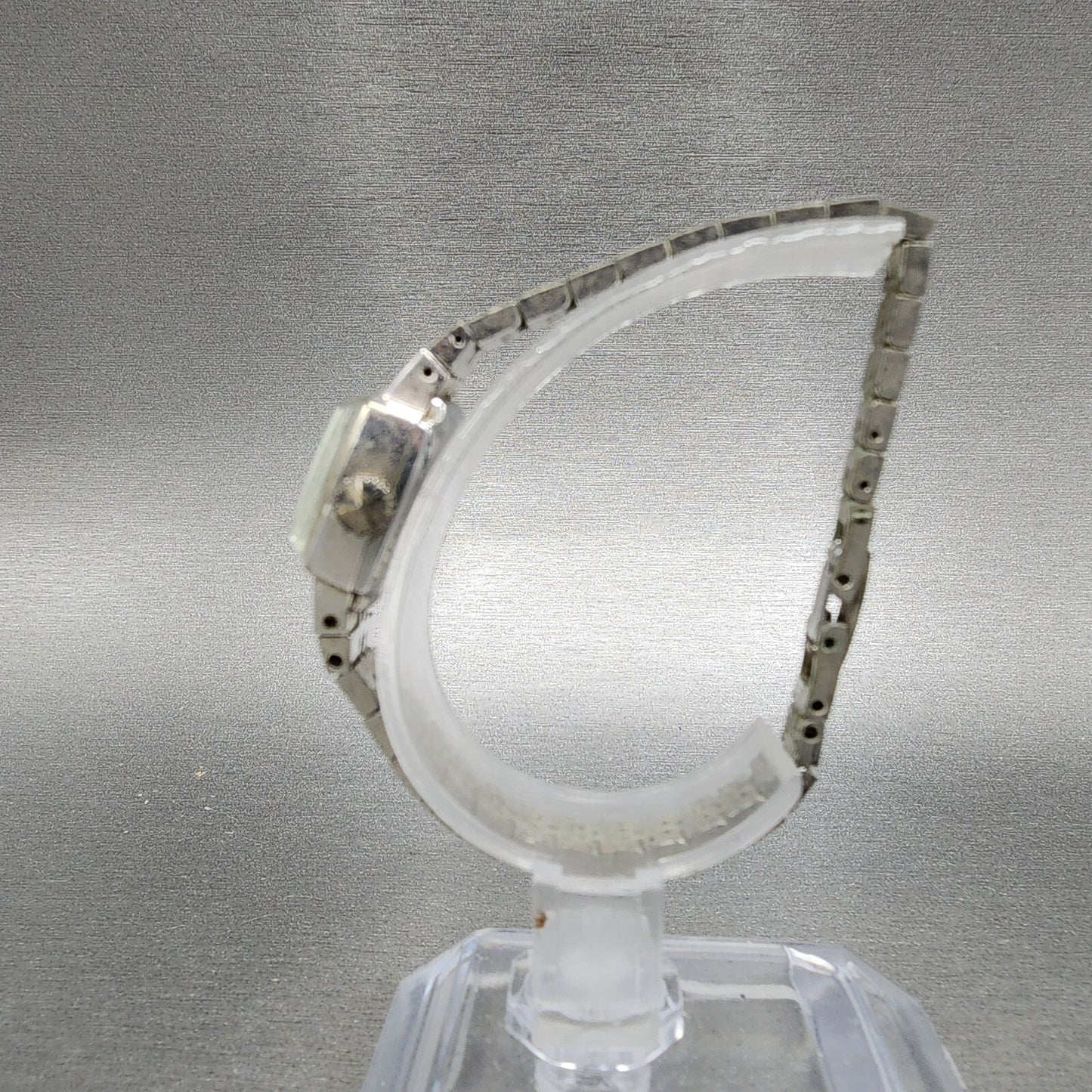 Seiko Special Watch Women 18mm Green Dial Silver Tone Rectangle Manaul Wind PART