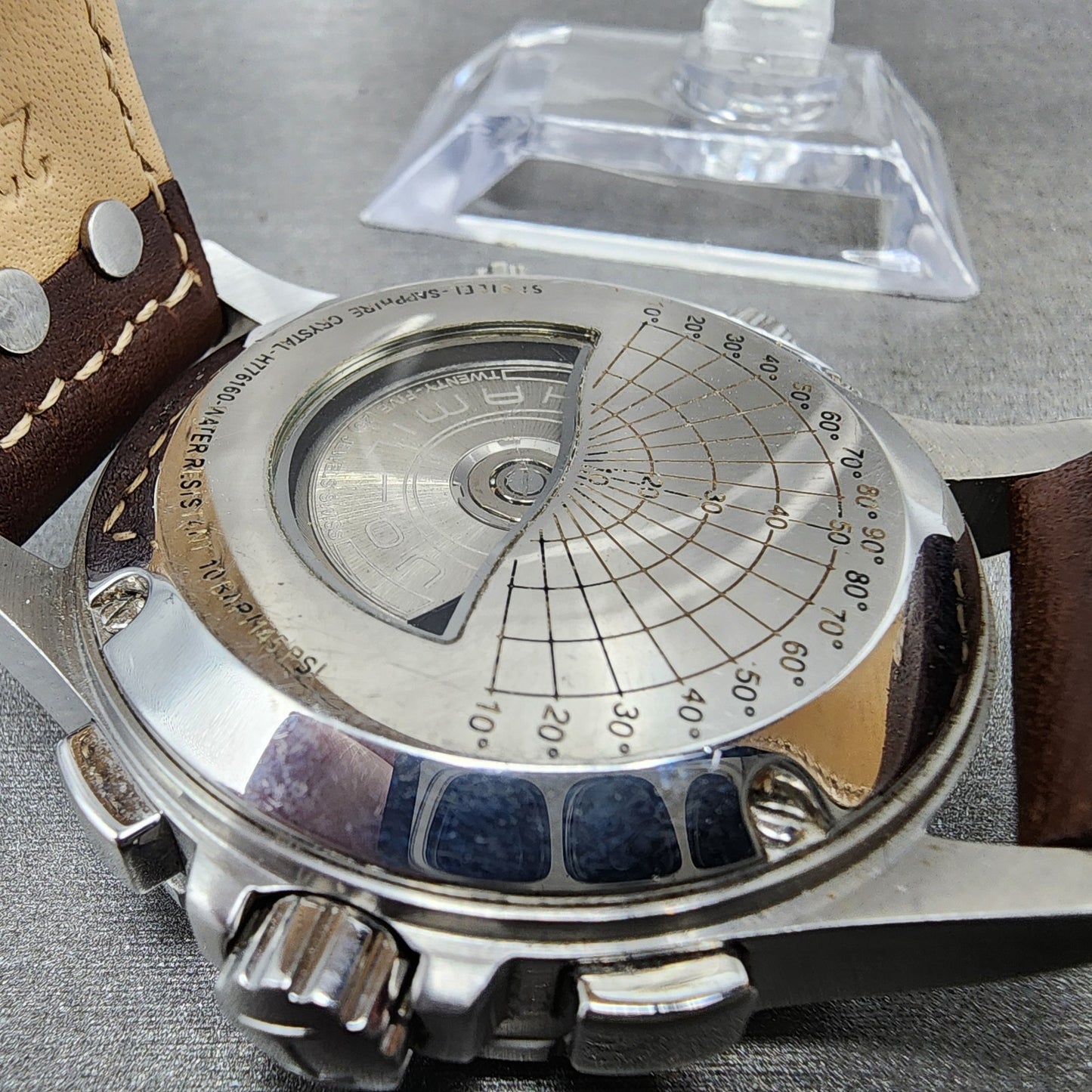 Hamilton Aviation X-Wind Chronograph Watch Men 44mm Black Dial Steel Date Runs
