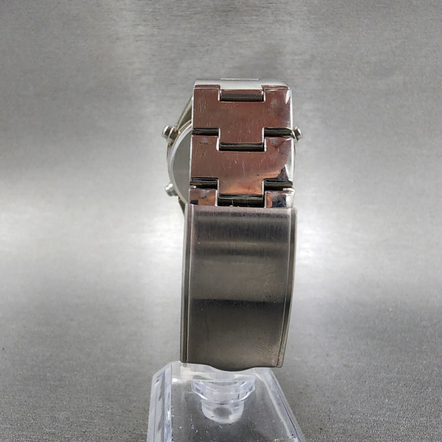 Seiko Alba Spoon Watch Men 36mm Digital Silver Tone W620-4140 New Battery