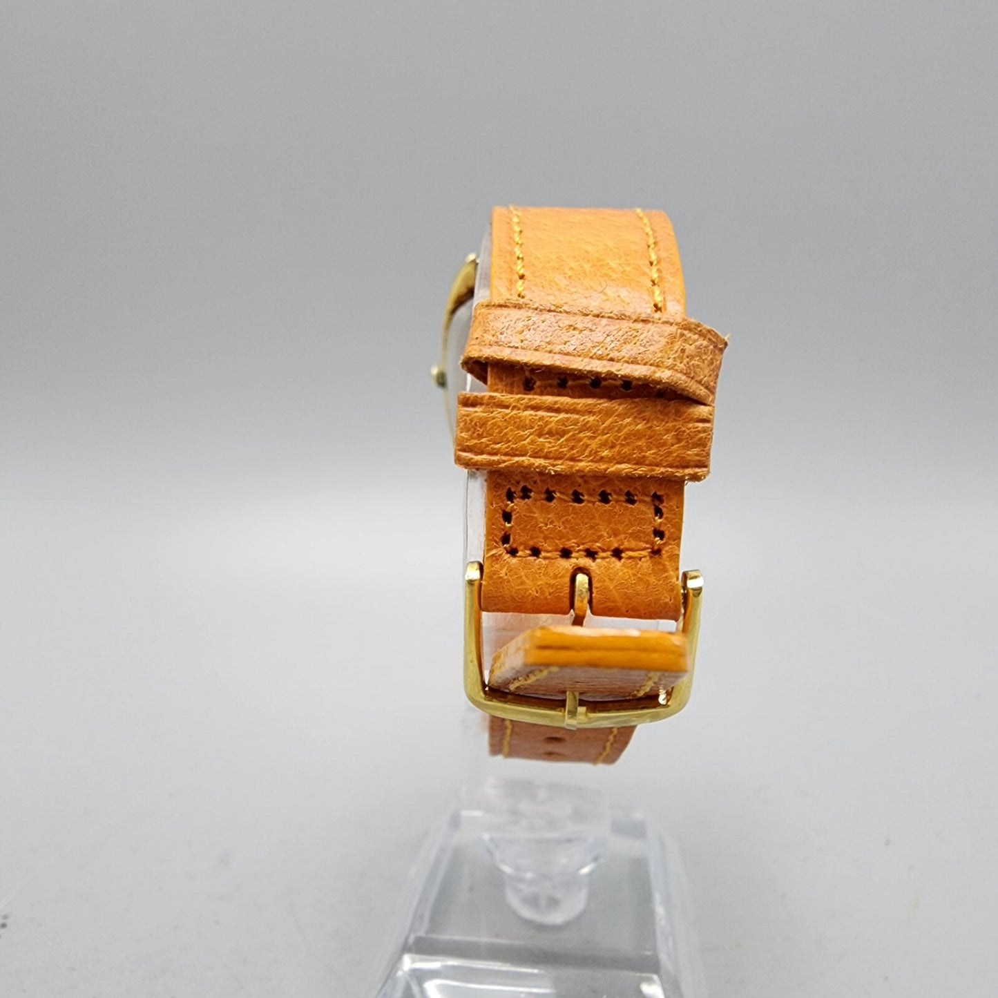 VTG Seiko Watch Men Gold Tone Brown Dial 29mm Oval 7800-5189 New Battery