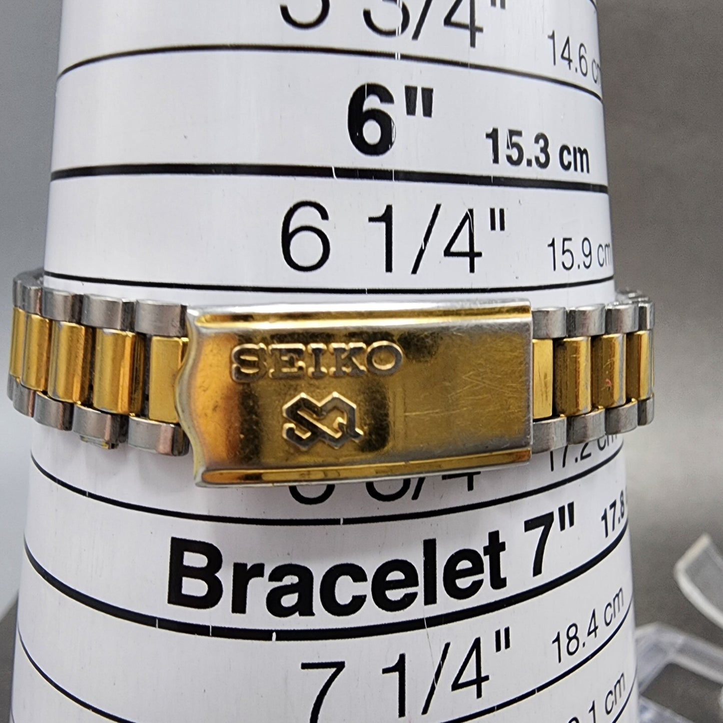 Seiko SQ Watch Women 24mm Champagne Dial Two Tone Daydate 3e230a60 New Battery9