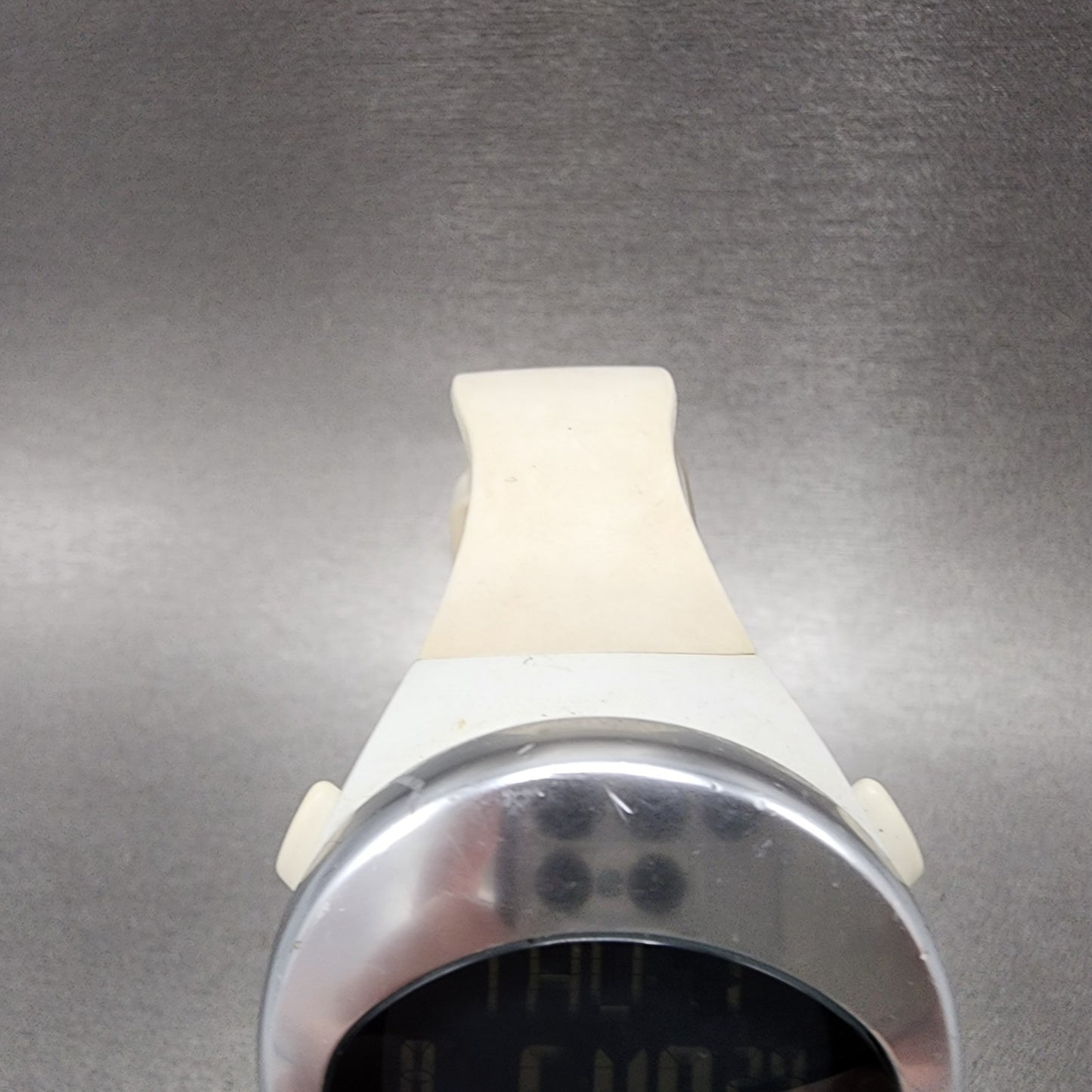 Seiko Wired Spoon Watch Women 38mm Digital LCD White Tone Alarm Chrono New Batt