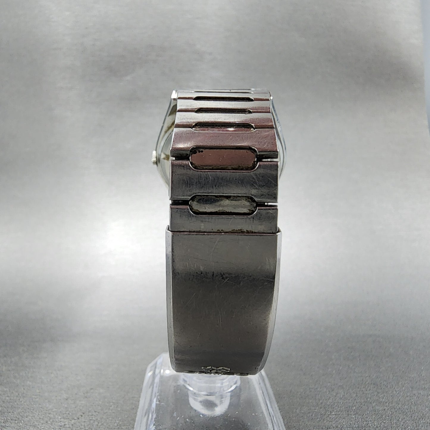 Seiko SQ Watch Men 37mm Gray Dial Steel Daydate Round 7123-9009 PARTS