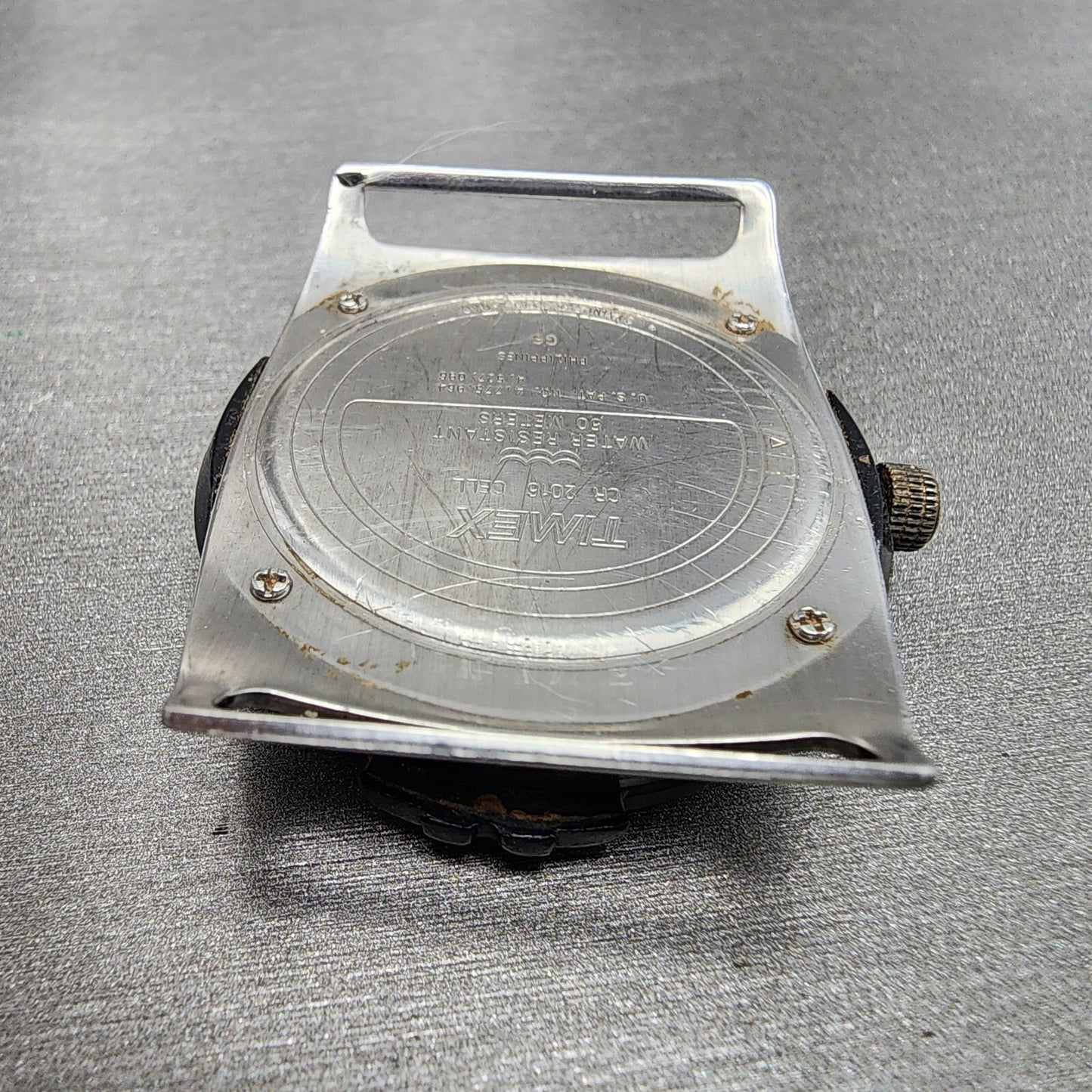 VTG Timex Expedition Watch Men White Dial Silver Tone Date Indiglo 1999 New Batt