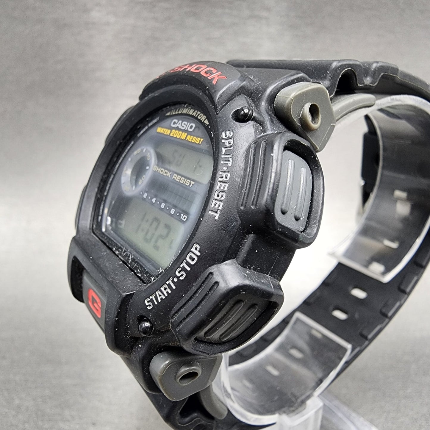 Casio G-Shock DW-9000 Watch Men 44mm Digital Black Tone Alarm Chrono New Battery