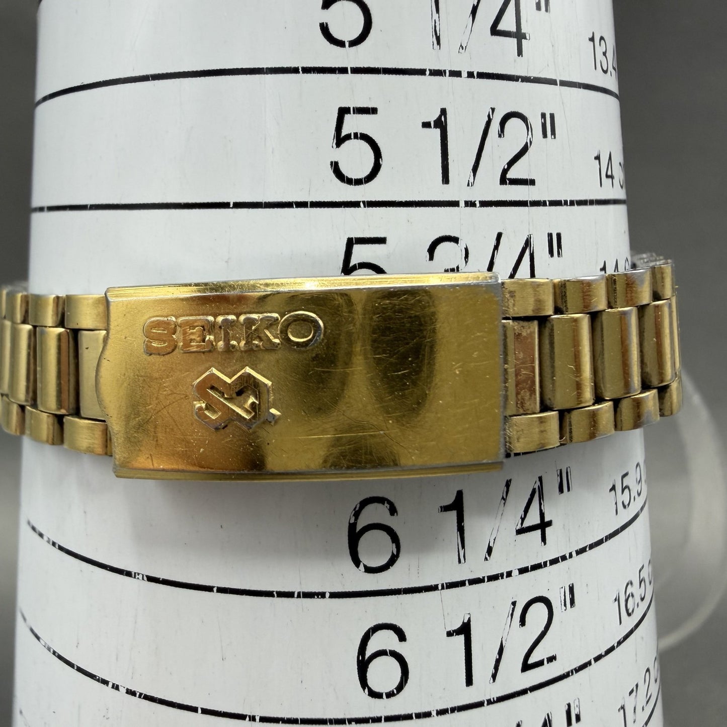 Seiko SQ Watch Women 24mm Champagne Dial Gold Tone Daydate 2a23-0030 New Batt AB10