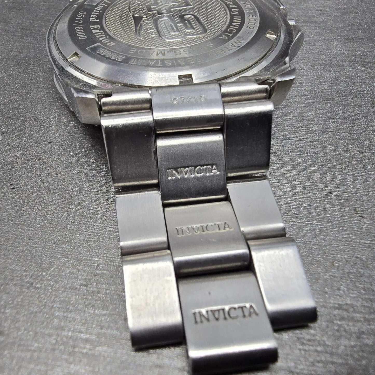 Invicta Pro Diver Watch Men 43mm MOP Dial Silver Tone Date 5009 PARTS NO CROWN16