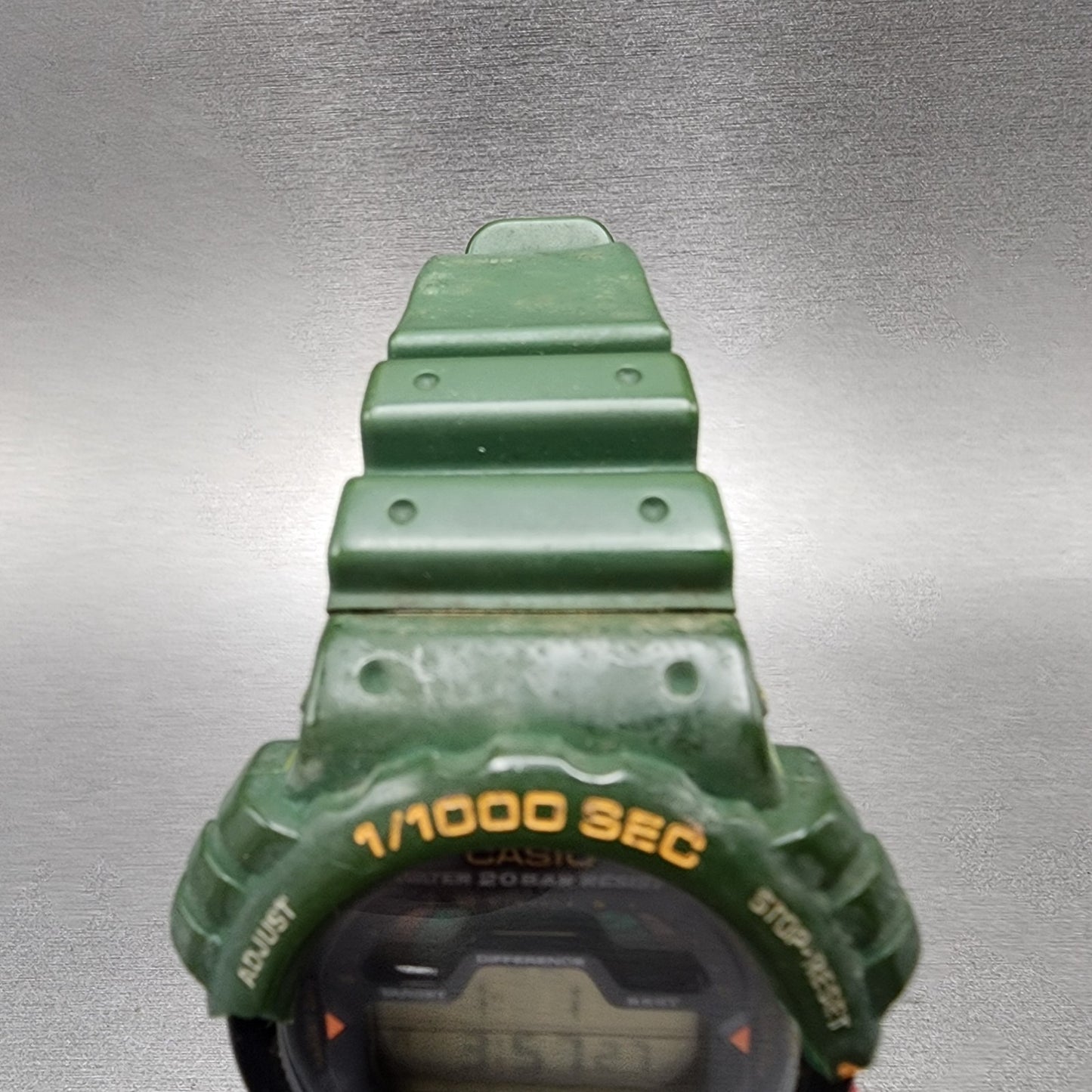 Casio G-Shock DW-6000 Watch Men 48mm Digital Green Tone Chronograph New Batt