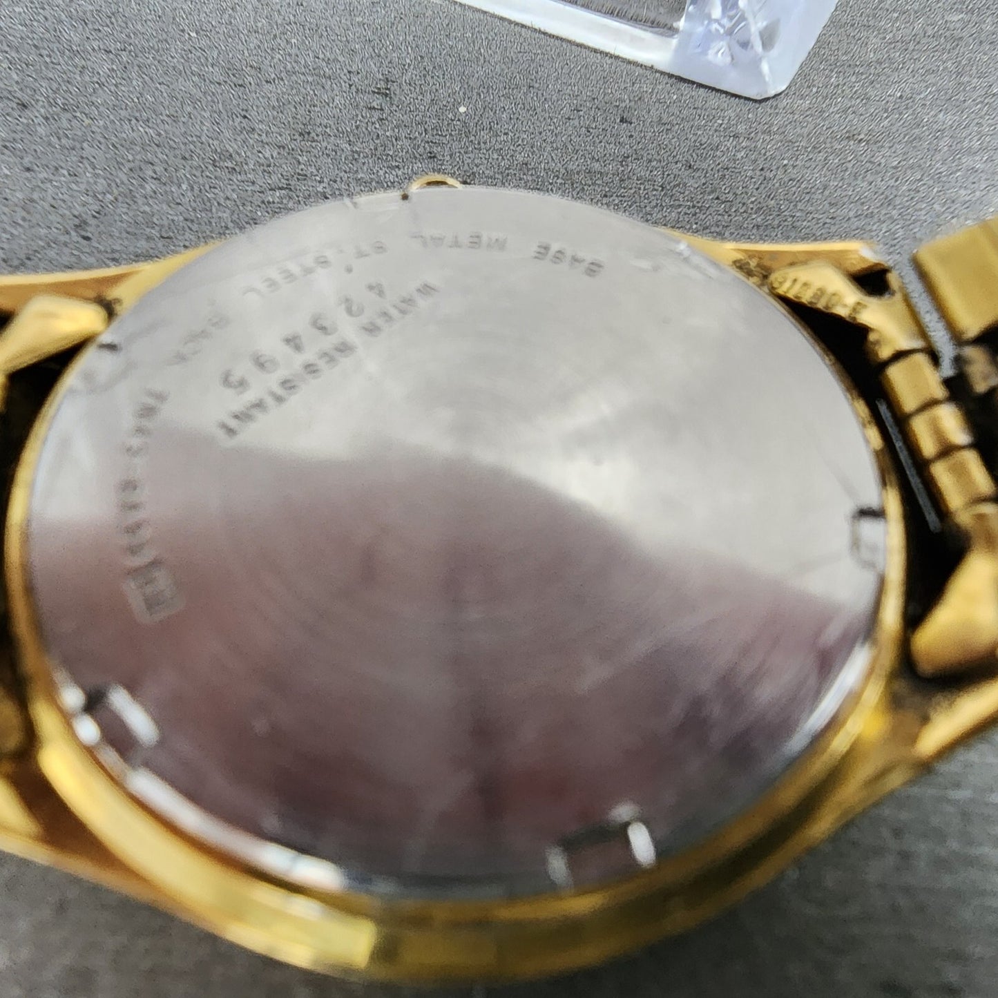 Seiko Watch Men 35mm Black Dial Gold Tone Daydate 7n43-8a39 New Battery READ