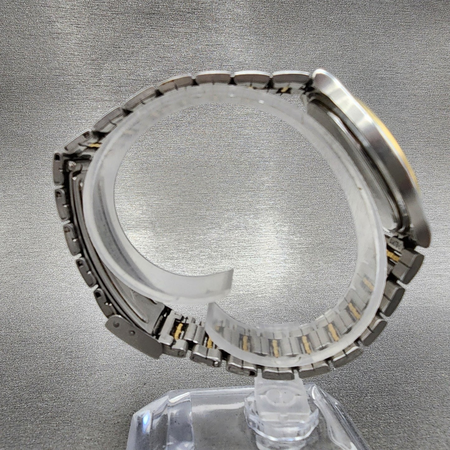 Seiko Landy Watch Men 34mm White Dial Two Tone 5p31-6b00 New Battery