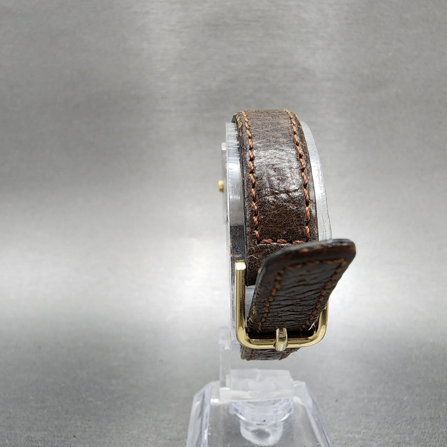 VTG Pulsar Tank Watch Women 16mm Silver Dial Two Tone Rectangle Y580-5309 NewBat