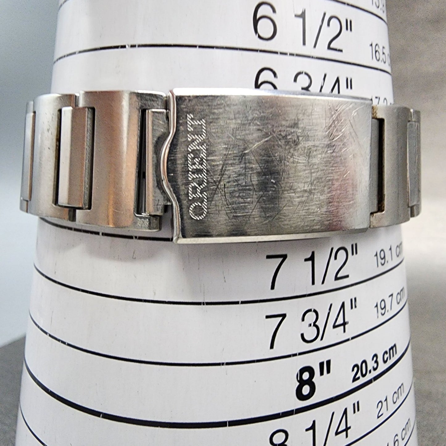 Orient AAA Deluxe Racer Watch Men 38mm Silver Dial Steel Daydate Automatic Runs10