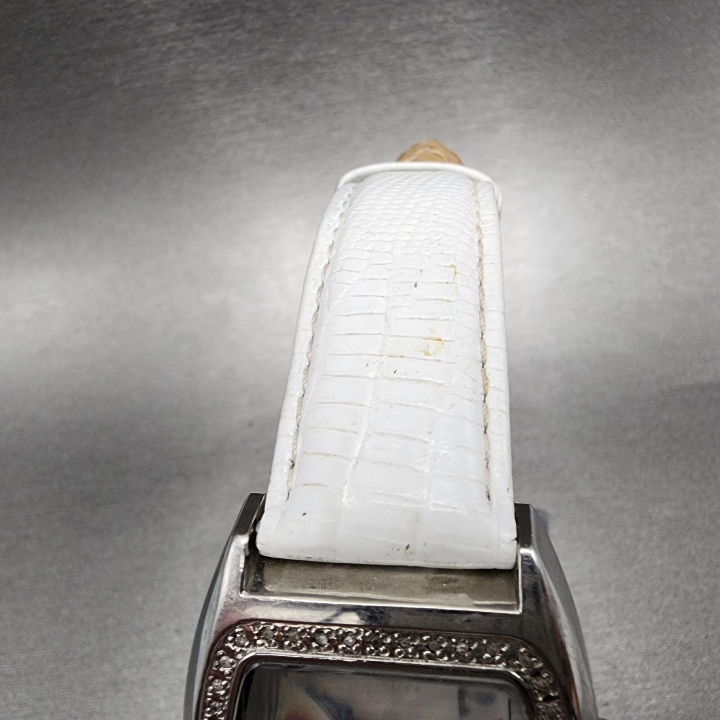 Stauer Watch Women 34mm MOP Dial Steel Diamond Accents 15510 New Battery