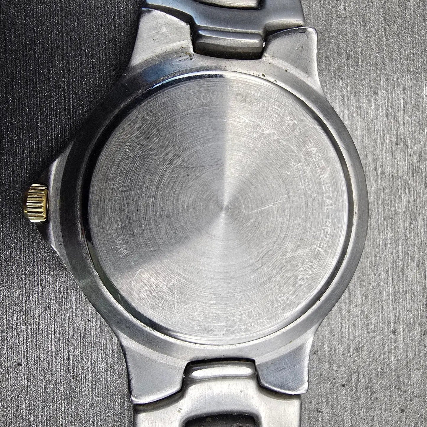 Bulova Watch Men 34mm White Dial Two Tone Date Round 98G14 New Battery10