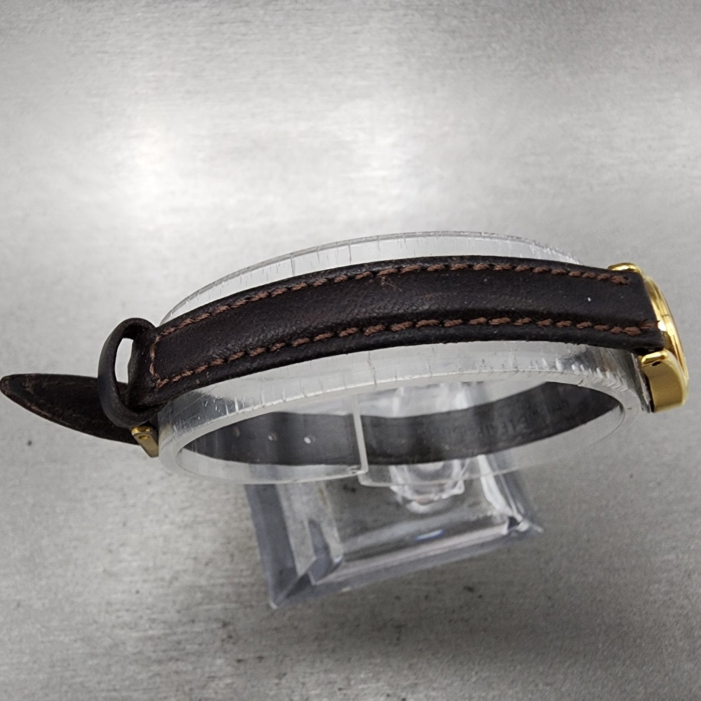 Seiko Watch Women 16mm Champagne Dial Gold Tone 2c20-6399 New Battery