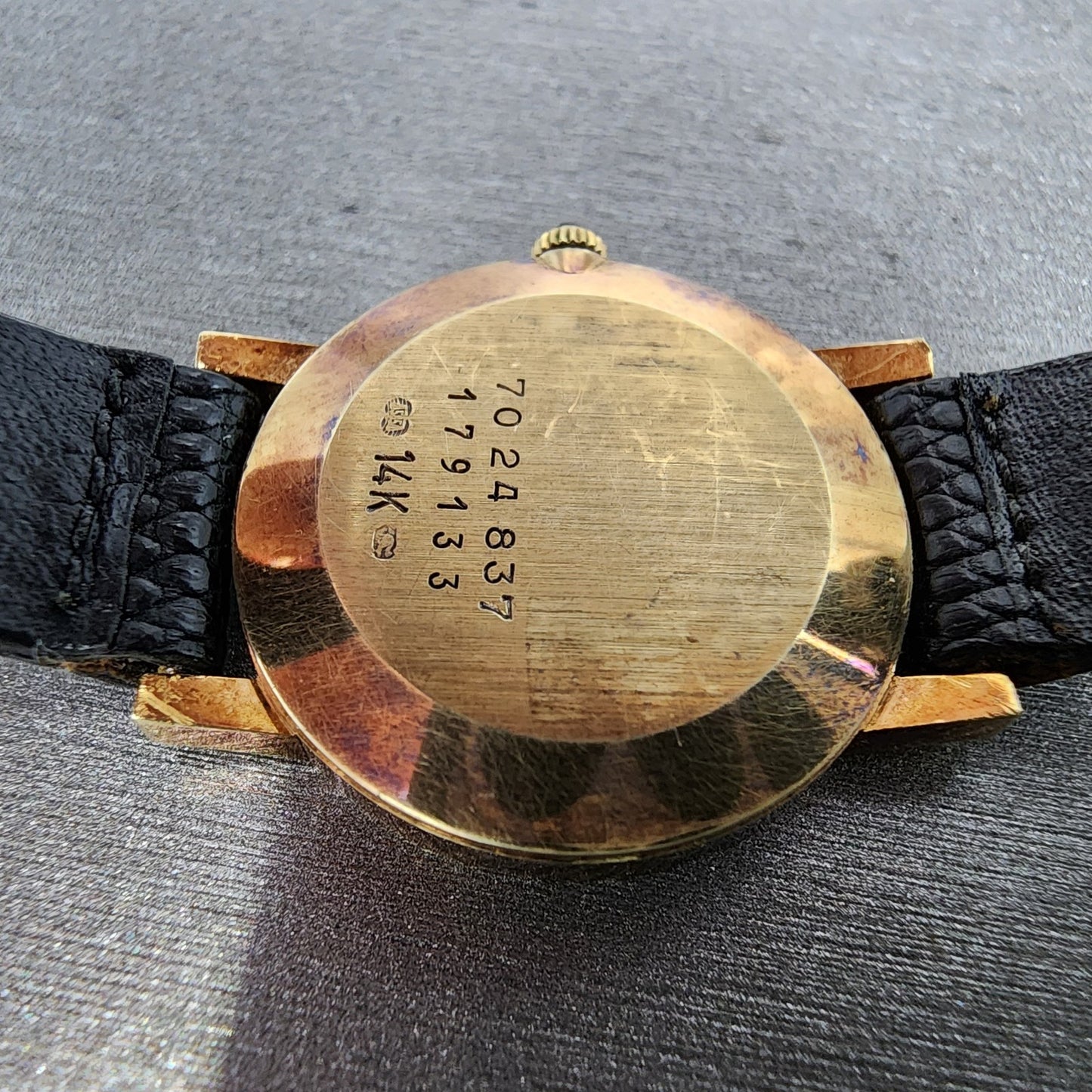 Movado Museum Watch Women 22mm Black Dial 14K Solid Gold Round New Battery
