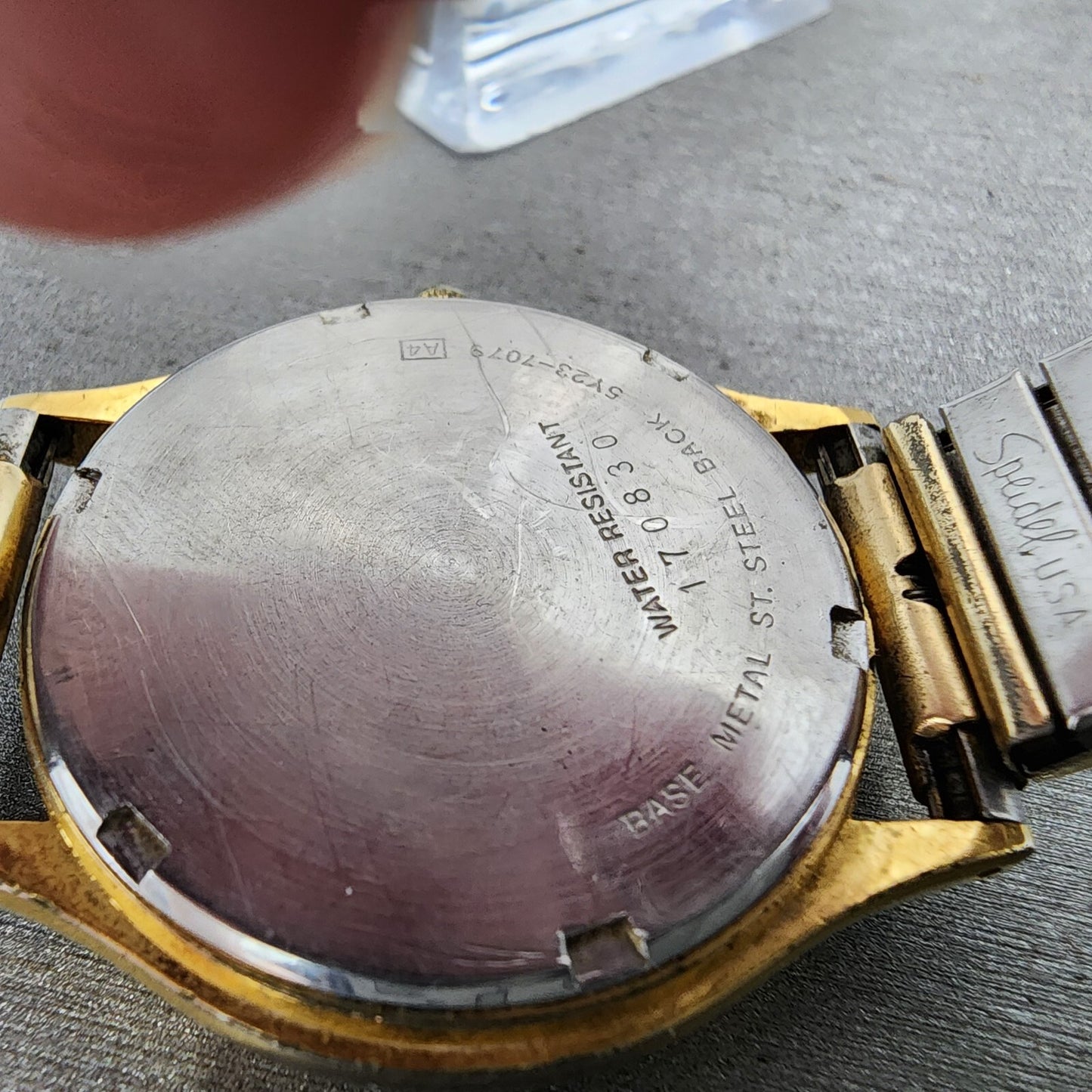 Seiko SQ Watch Men 34mm Gold Dial Gold Tone Dadyate Round 5Y23-7079 New Battery