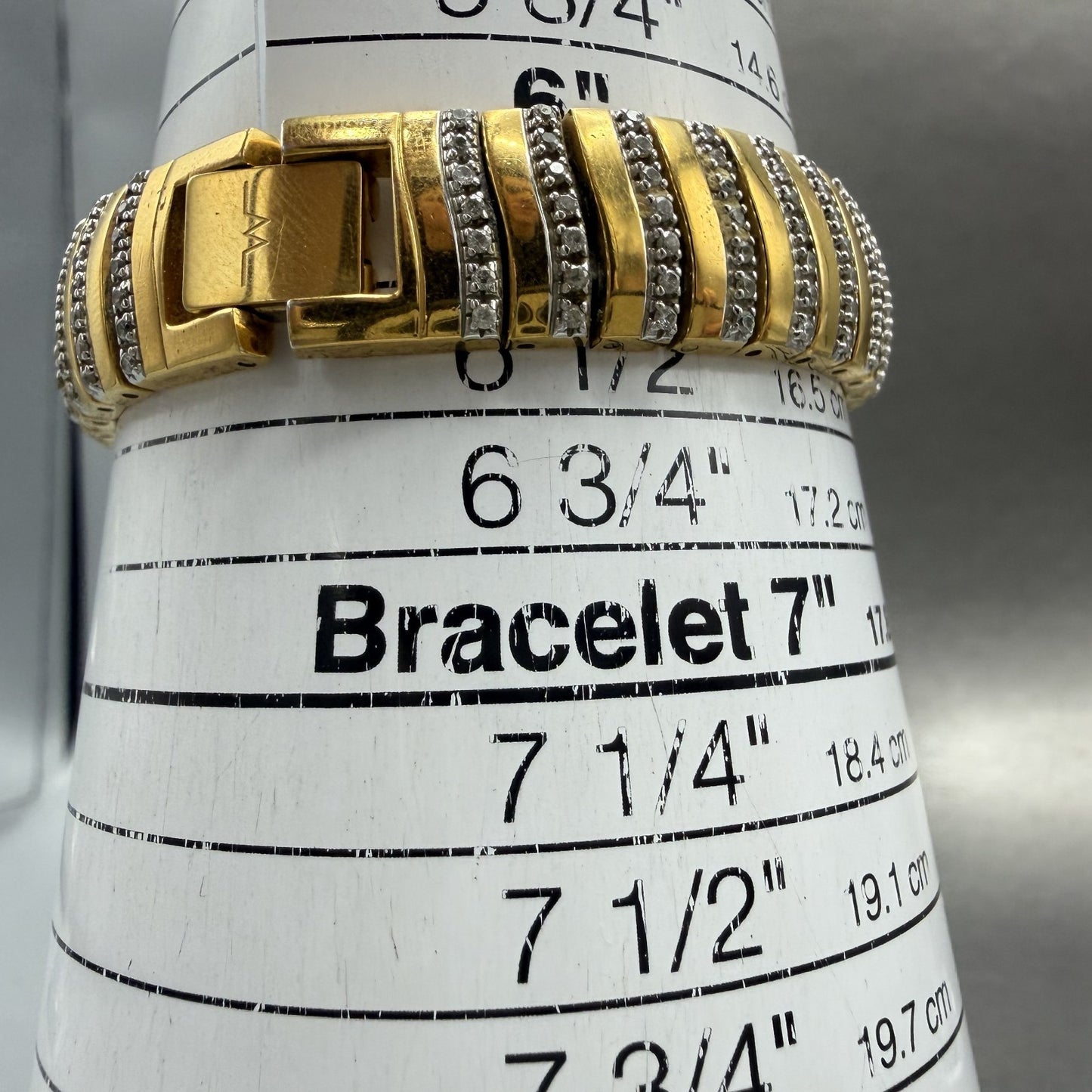 Wittnauer Tank Watch Women 14mm MOP Dial Gold Tone Diamond Bezel 12L05 New Batt10