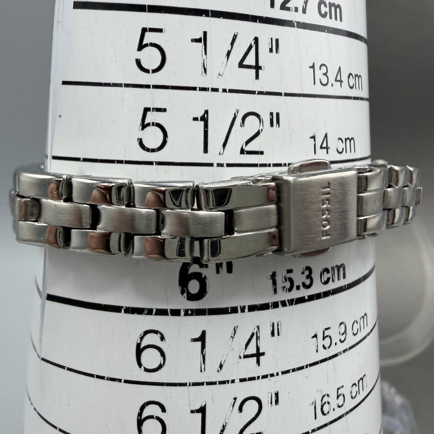 Fossil Heather Watch Women 26mm White Dial Silver Tone Date Round ES3135 NewBat10