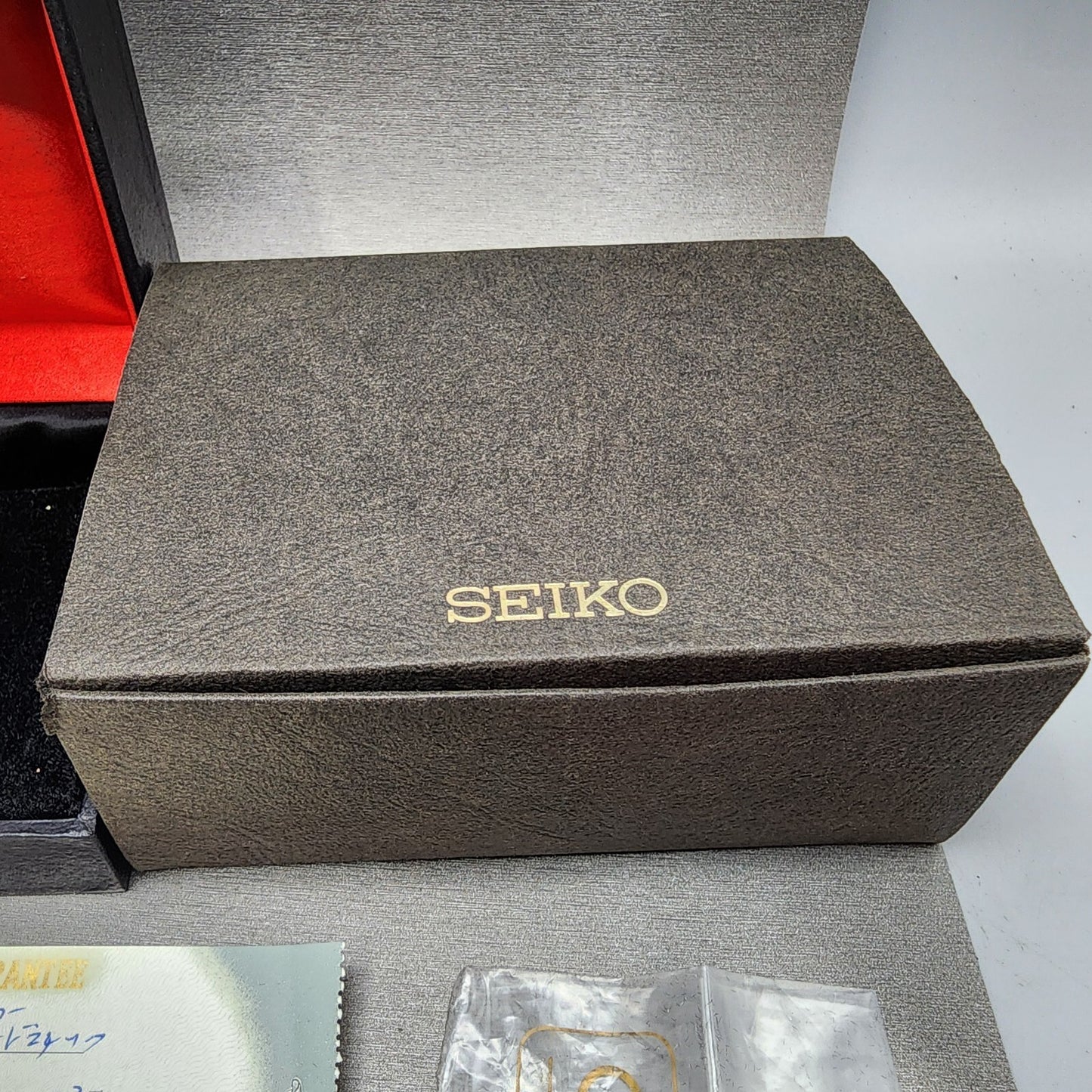 Seiko Lordmatic Watch Men 36mm Gray Dial Steel Daydate Cushion 5606-7140 Runs
