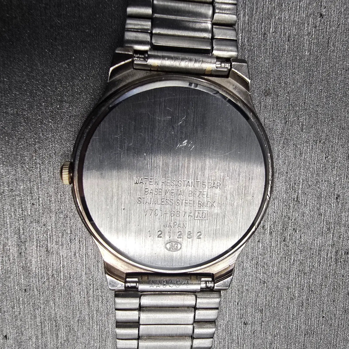 Alba Carib Watch Men 31mm Blue Dial Two Tone Round V701-637A New Battery10