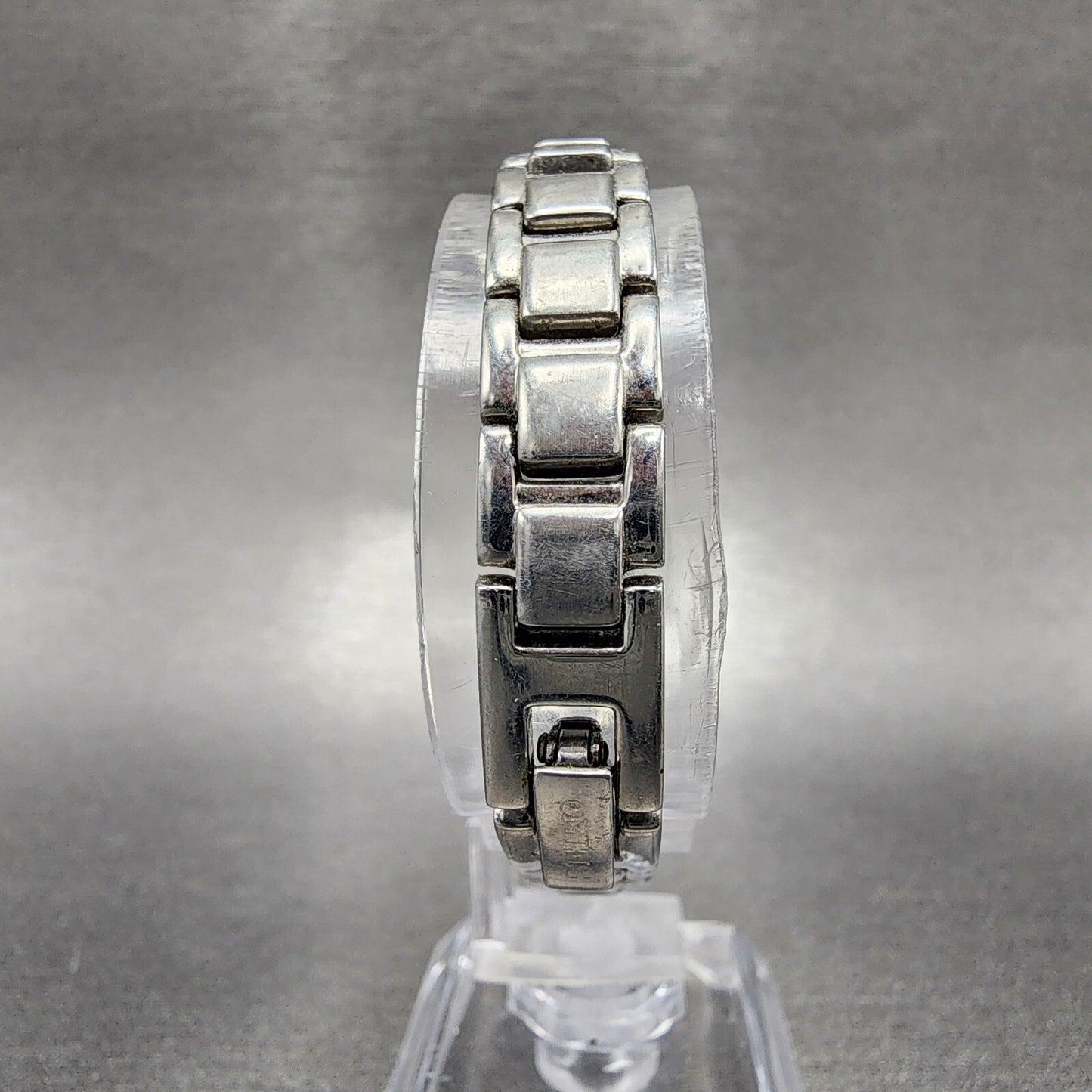 VTG Seiko Watch Women 16mm Blue Dial Silver Tone Rectangle 1N00-0GA0 New Battery