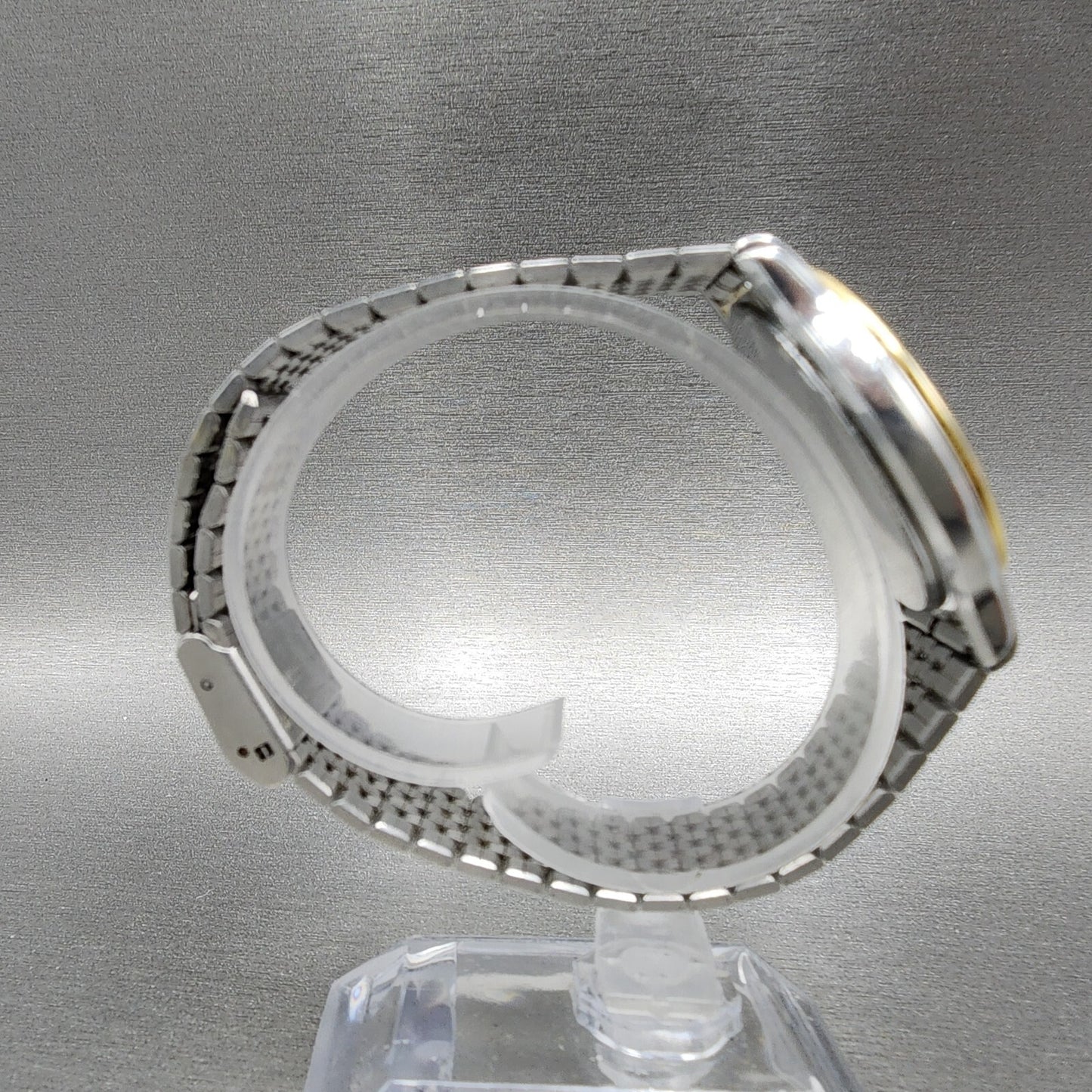 Seiko Watch Men 34mm White Dial Two Tone Daydate Round 5h23-7090 New Battery