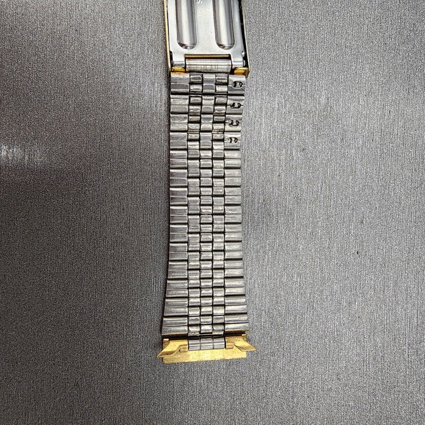 VTG Pulsar Watch Bracelet 19mm Gold Tone Steel Tri Folding Clasp 092MC