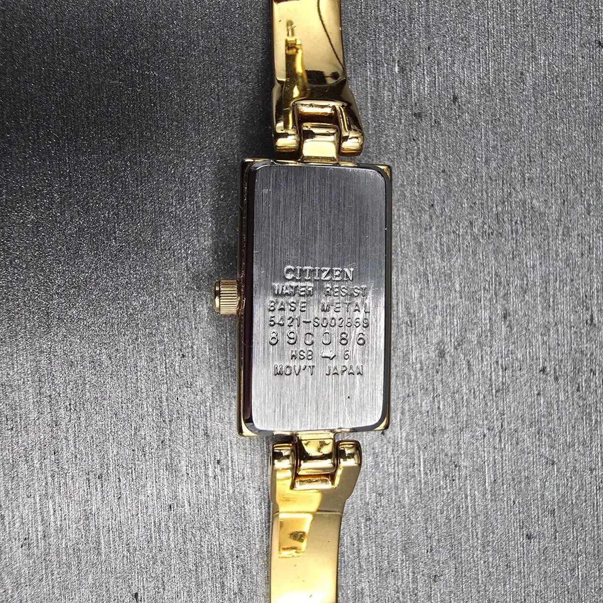 Citizen Watch Women 14mm White Dial Gold Rectangle 5421-S002869 New Battery10