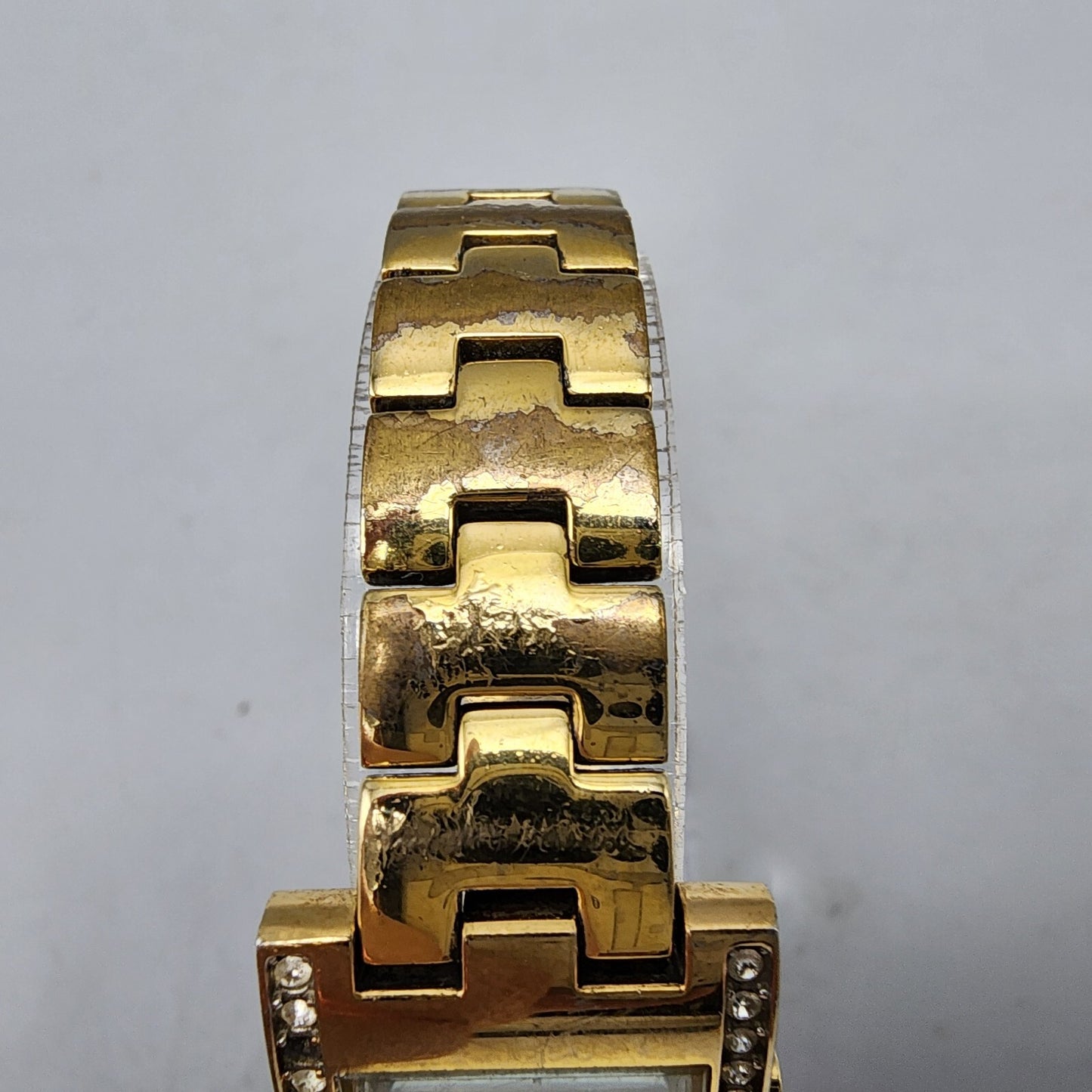 Citizen Tank Watch Women 20mm MOP Dial Gold Tone Rectangle 5930-S072051 New Batt
