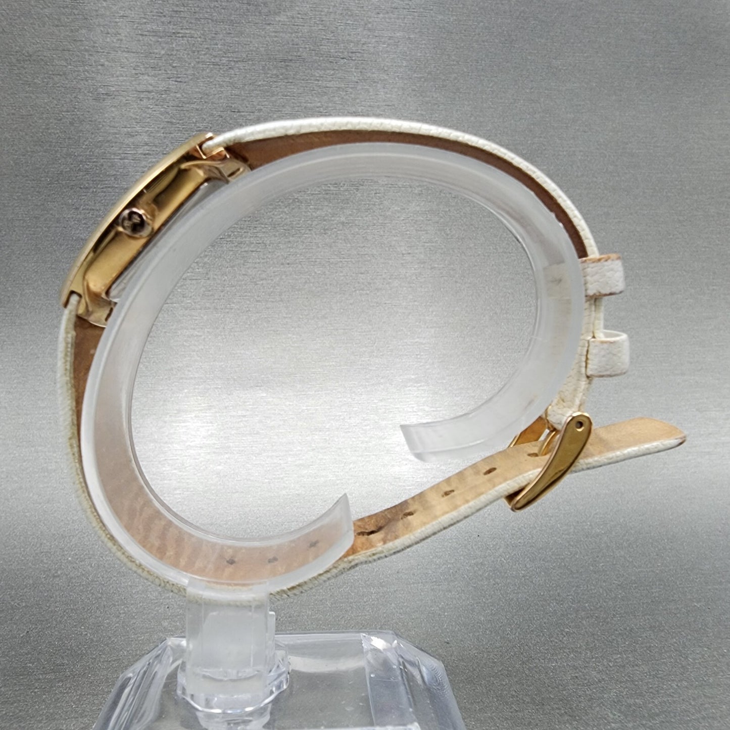 Skagen Tank Watch Women 24mm MOP White Rose Gold Tone Rectangle New Battery