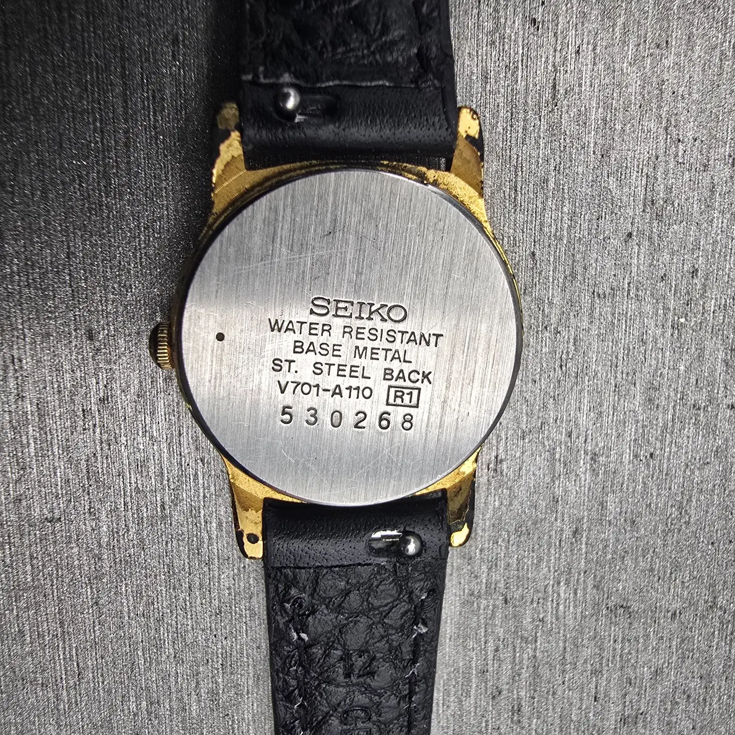 Seiko Watch Women 22mm Gold Dial Gold Tone Round V701-A110 New Battery Vintage10