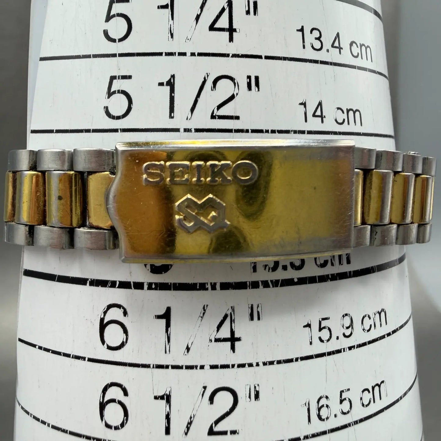 Seiko SQ Watch Women 25mm Silver Dial Two Tone Daydate Round 8523-0059 New Batte10