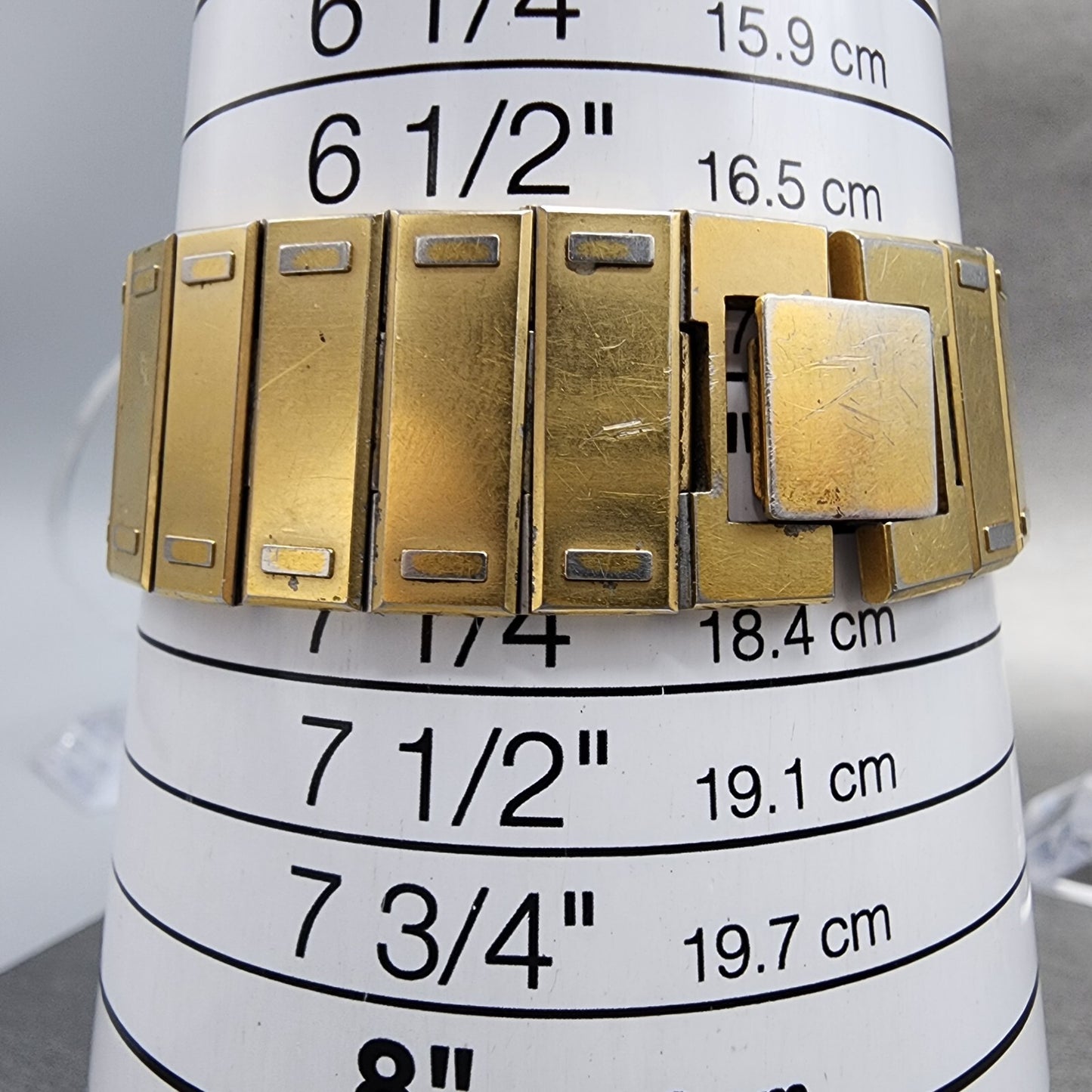 Seiko Tank Watch Men 26mm Gold Dial Gold Tone Rectangle 7430-5479 PARTS