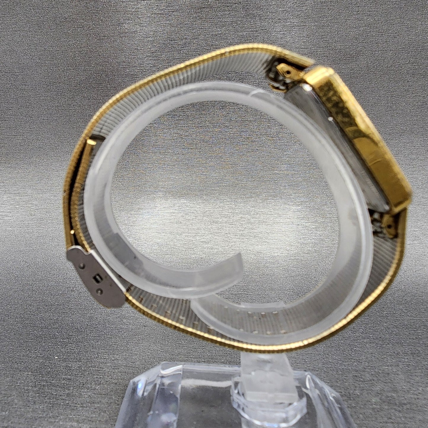 VTG Pulsar Tank Watch Men 24mm Black Dial Gold Tone Rectangle Y100-5689 PARTS